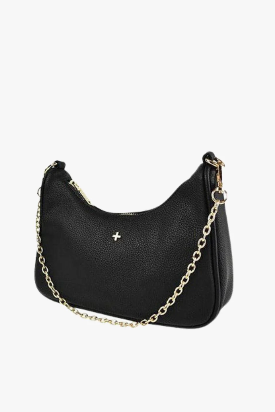 Paloma Black Pebble Gold Vegan Leather Crossbody Bag - Image 3
