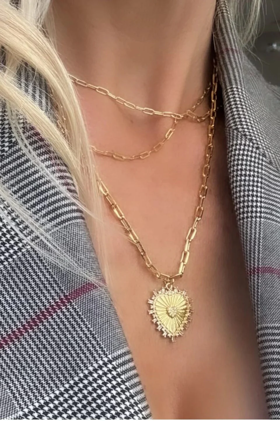 Paperclip Gold Necklace - Image 2