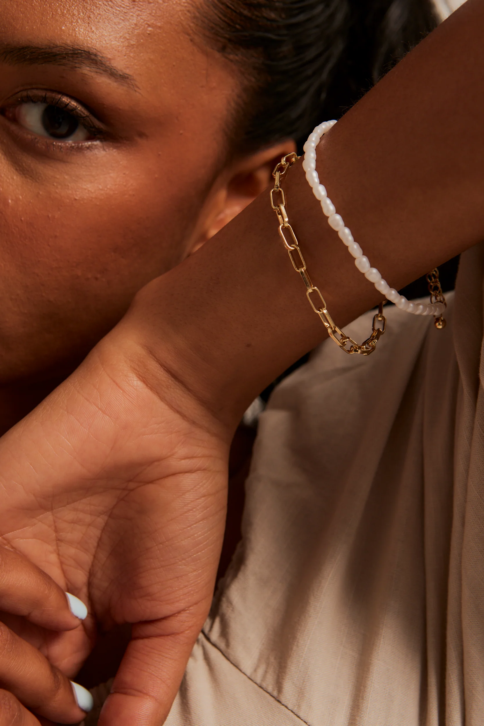 Paper Clip Gold Bracelet - Image 3