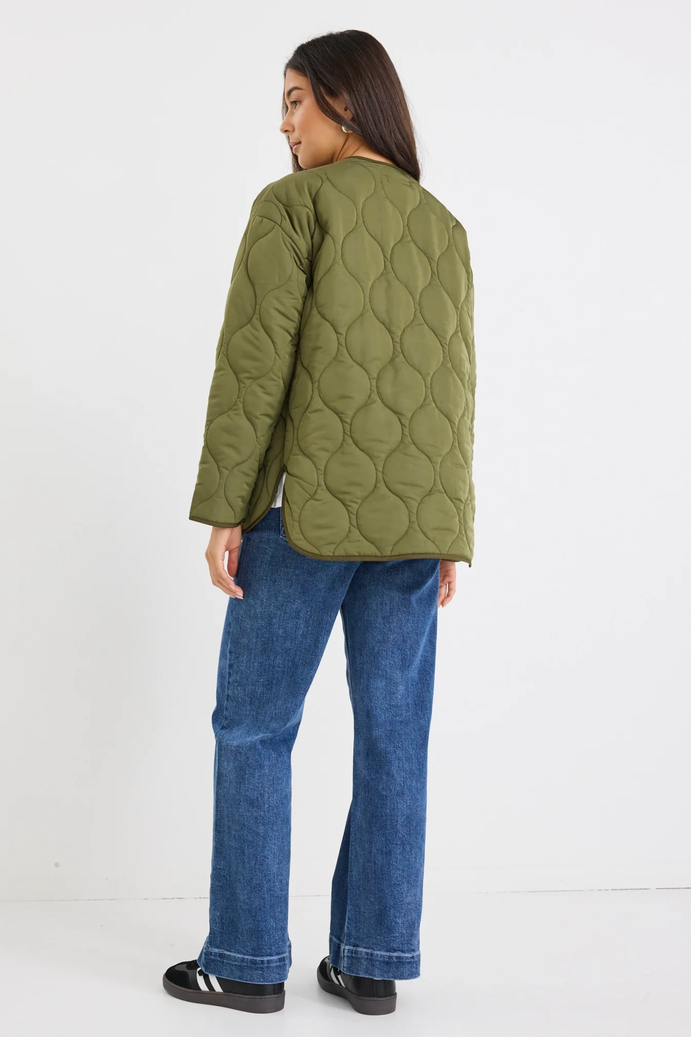 Peak Khaki Oversized Padded Shell Jacket - Image 7