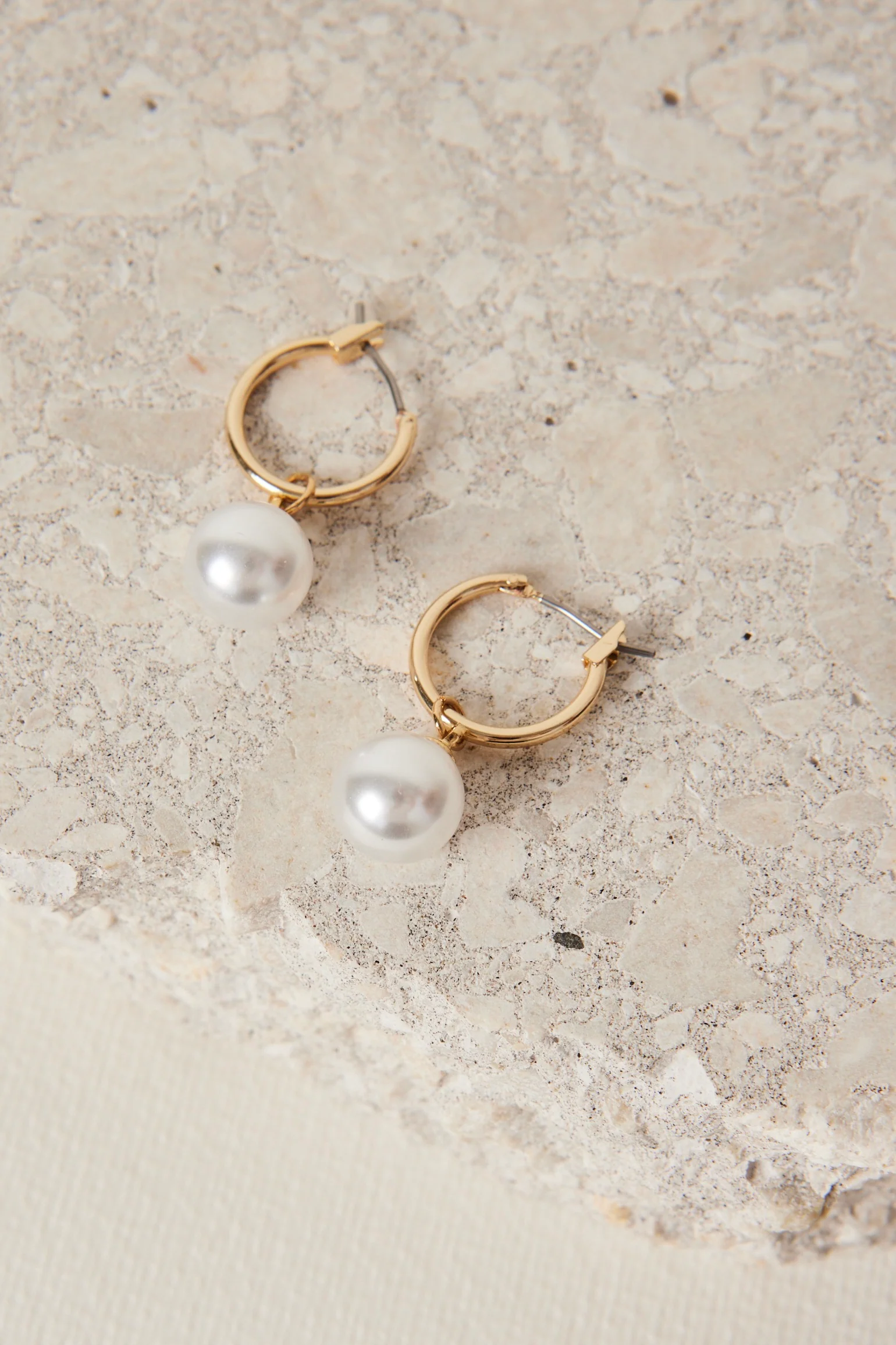 Pearl Sleeper EOL Gold Earrings
