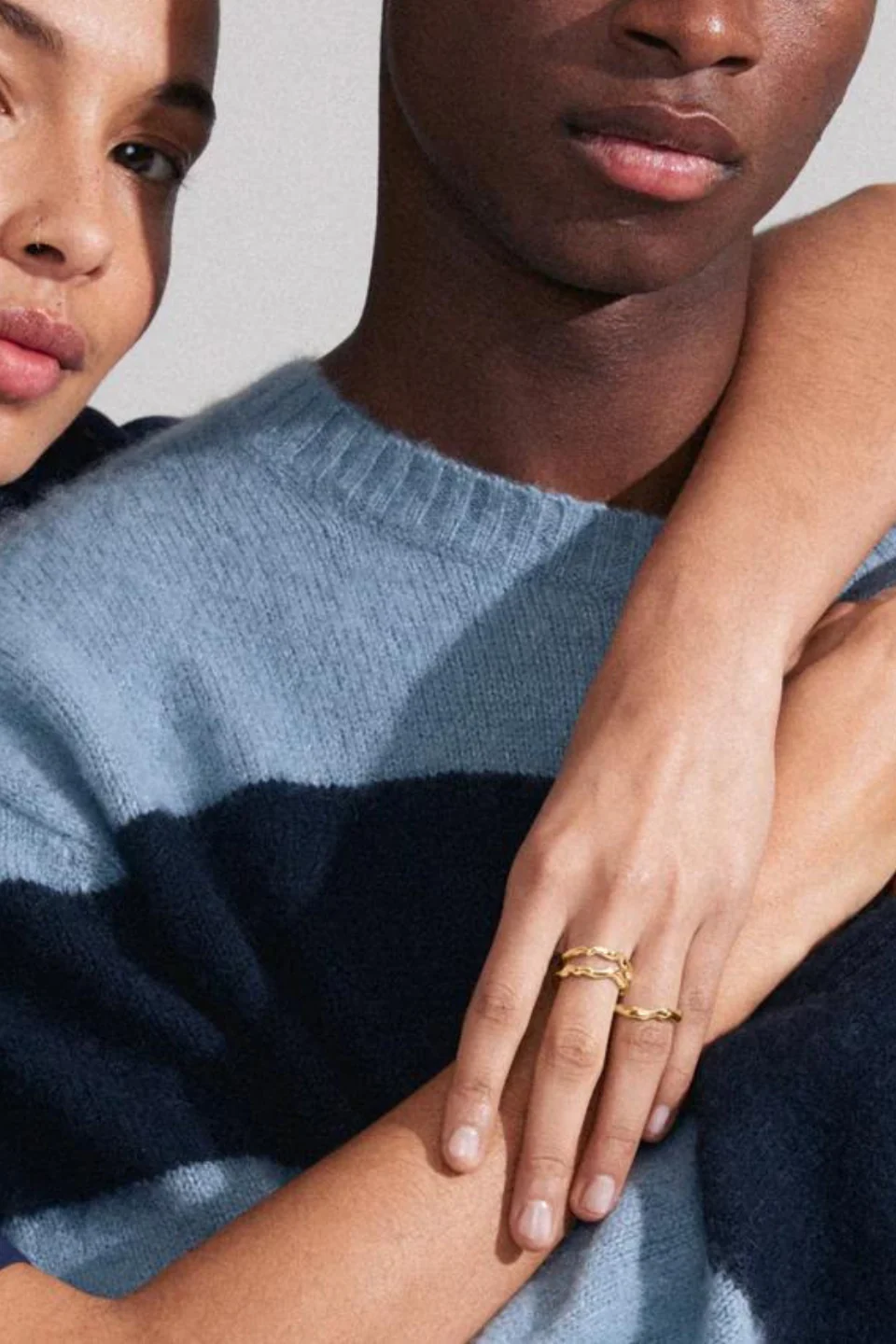 Penelope Recycled Gold Plated Adjustable Ring - Image 2