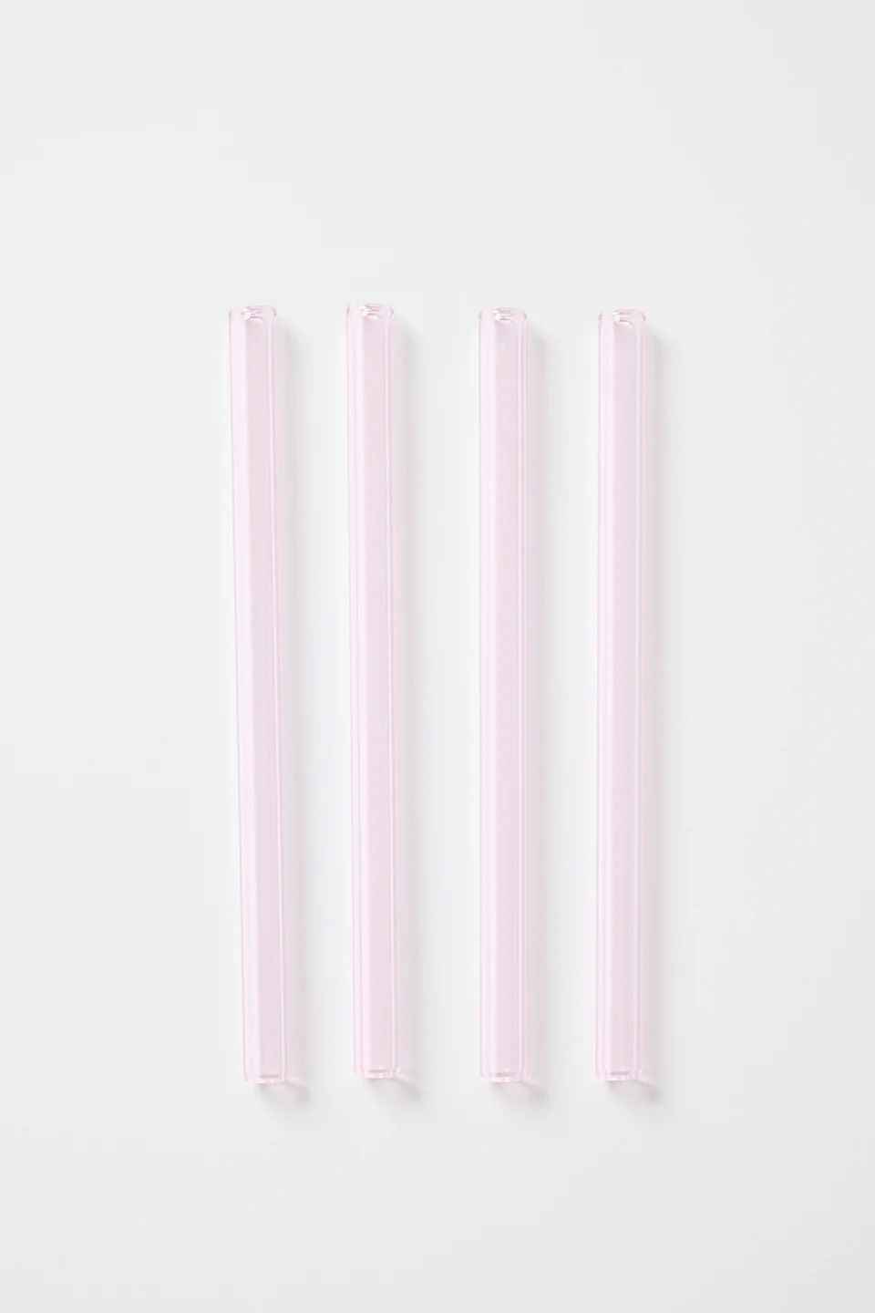 Pink Cocktail Short Reuseable Pk 4 Glass Drinking Straws - Image 2