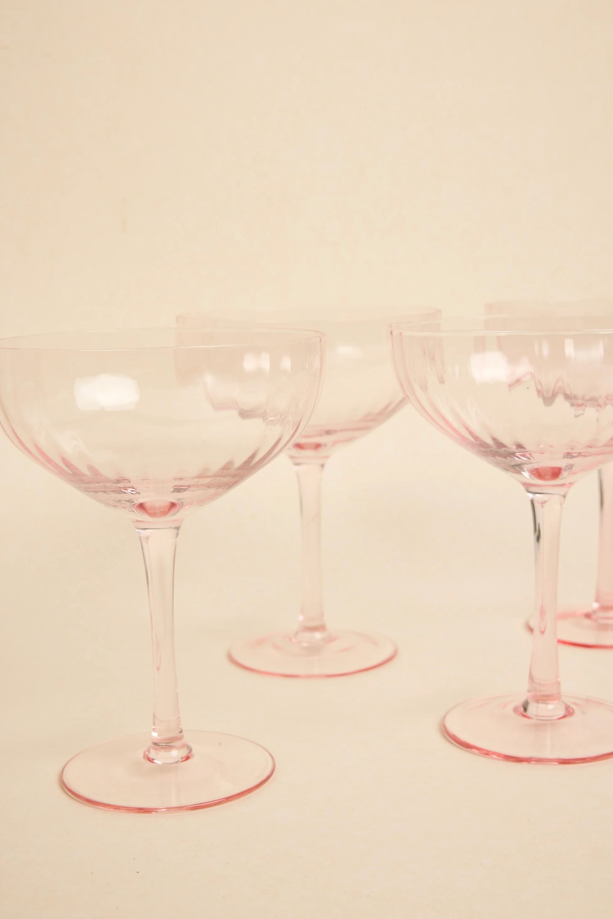 Pink Ripple Martini Glass - Image 3