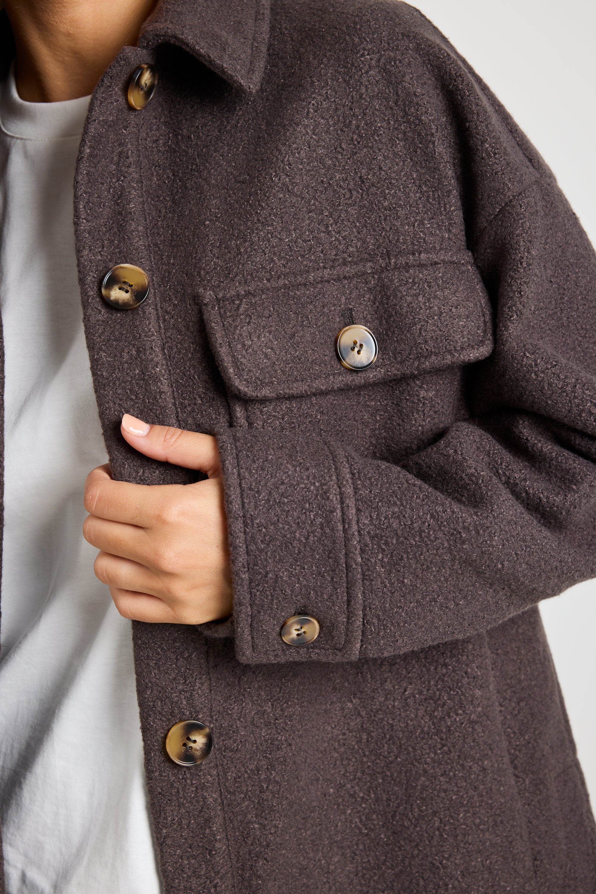 Pinot Chocolate Oversized Shacket - Image 4