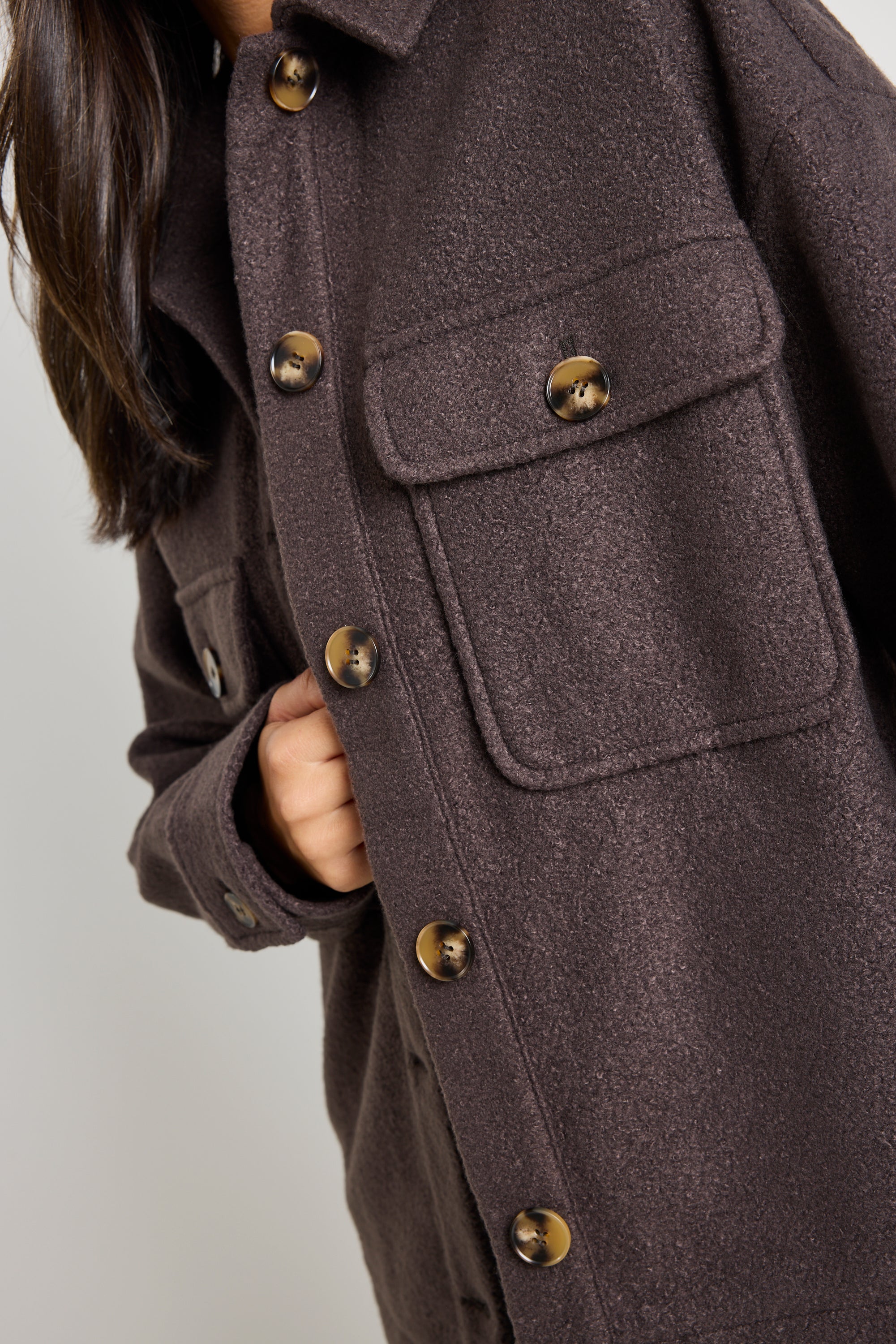 Pinot Chocolate Oversized Shacket - Image 5