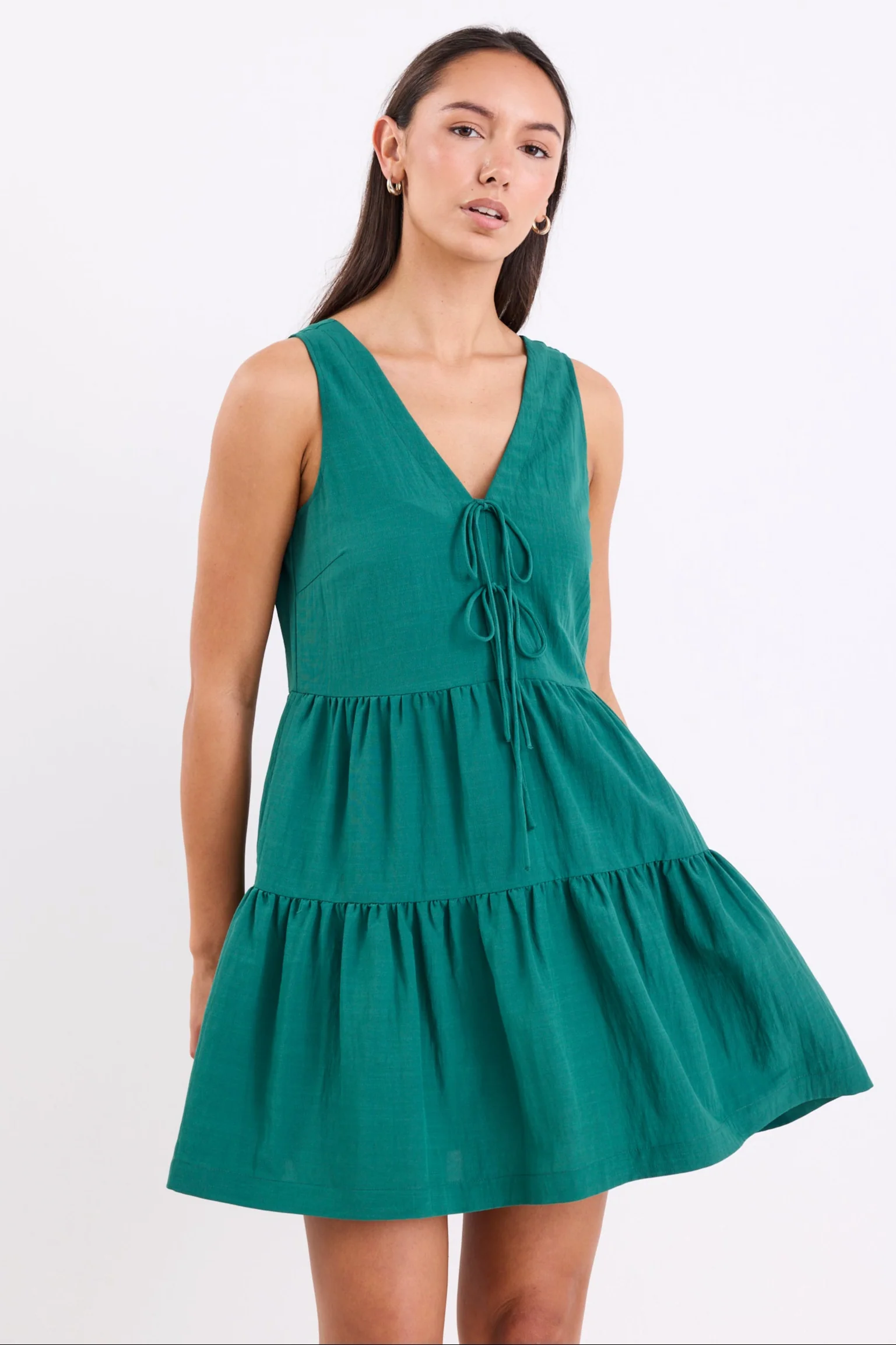 Pivot Forest Sleeveless Tiered Mini Dress - Image 2