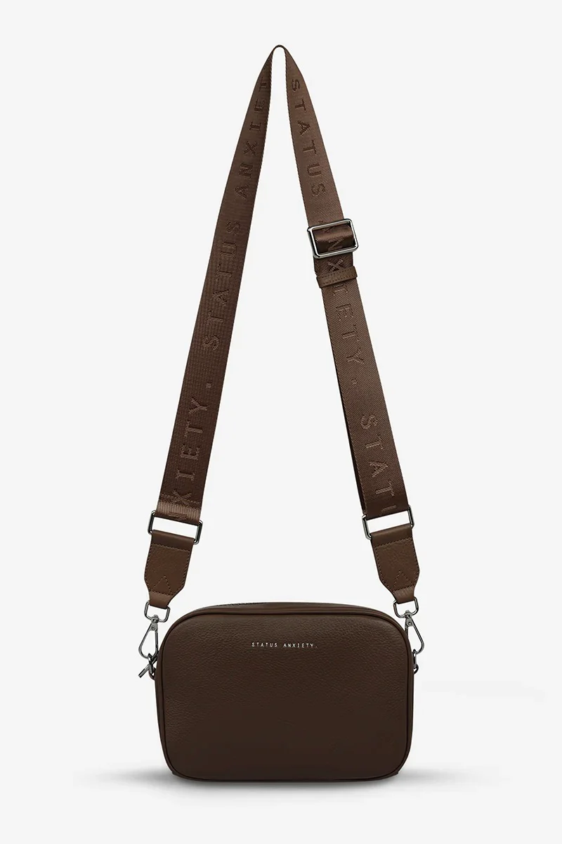 Plunder Cocoa Crossbody Bag Webbed Strap - Image 2