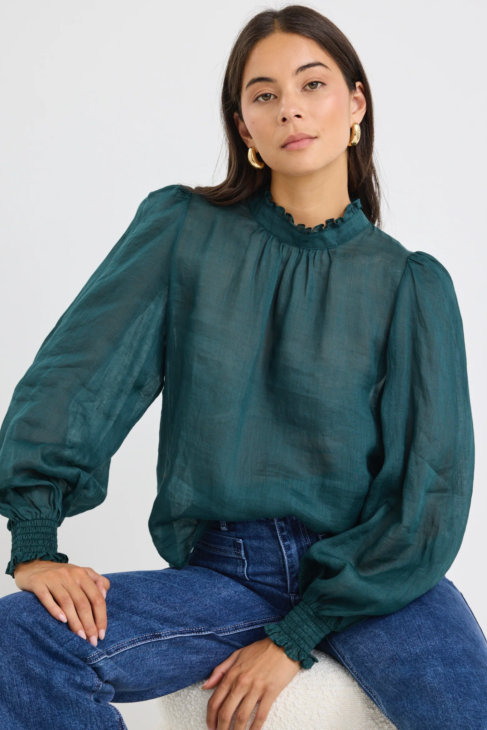 Poet Forest Long Sleeve High Neck Top - Image 3