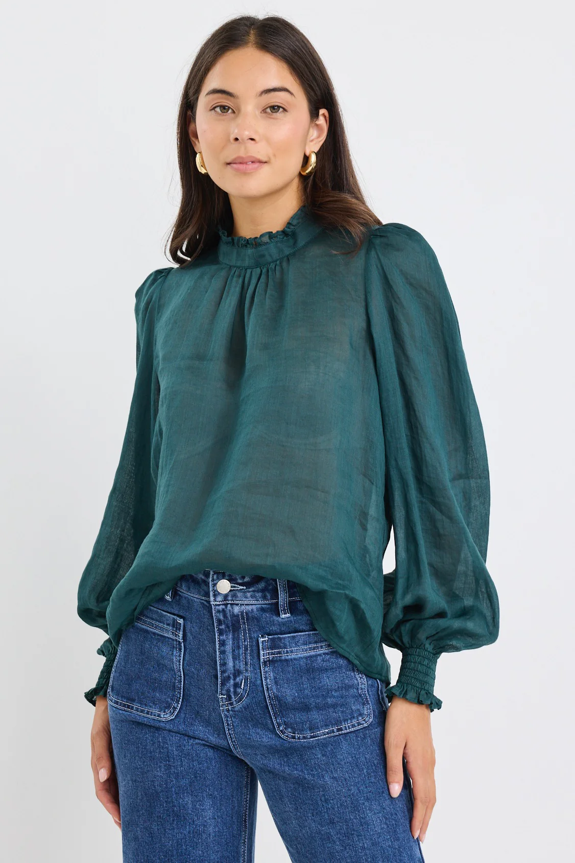 Poet Forest Long Sleeve High Neck Top - Image 4