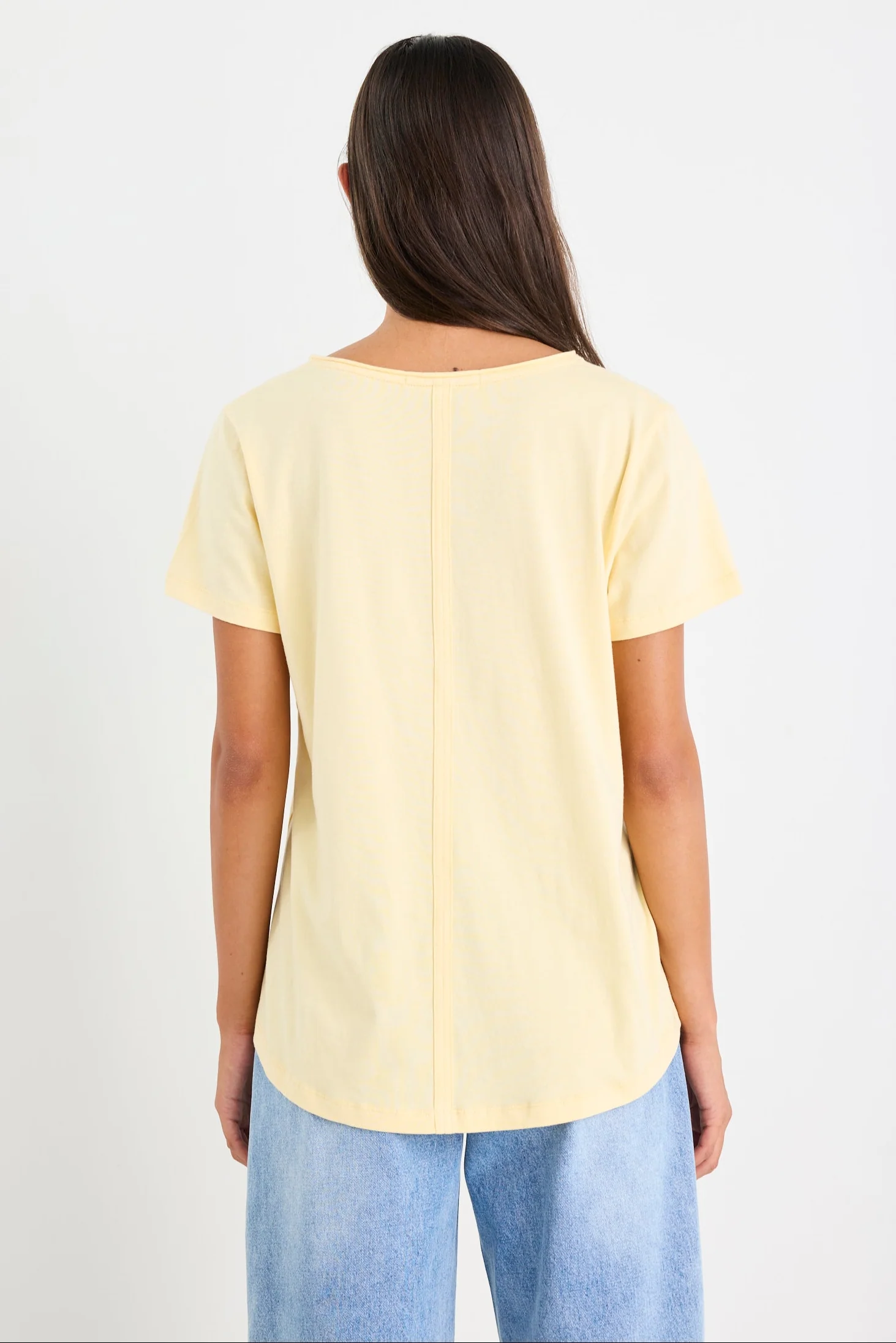 Poetry Butter V Neck Short Sleeved Tee - Image 4