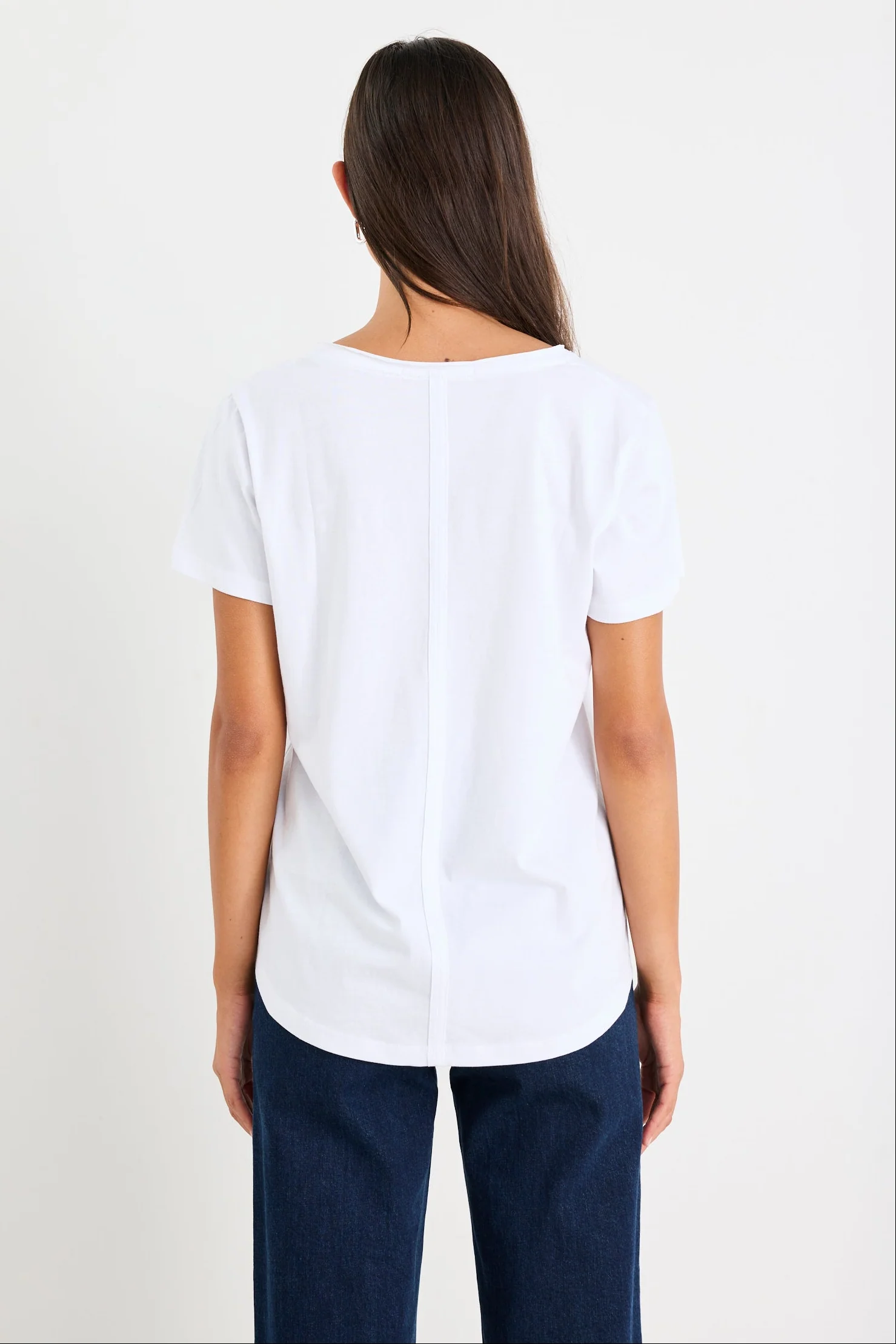 Poetry White V Neck Short Sleeved Tee - Image 4