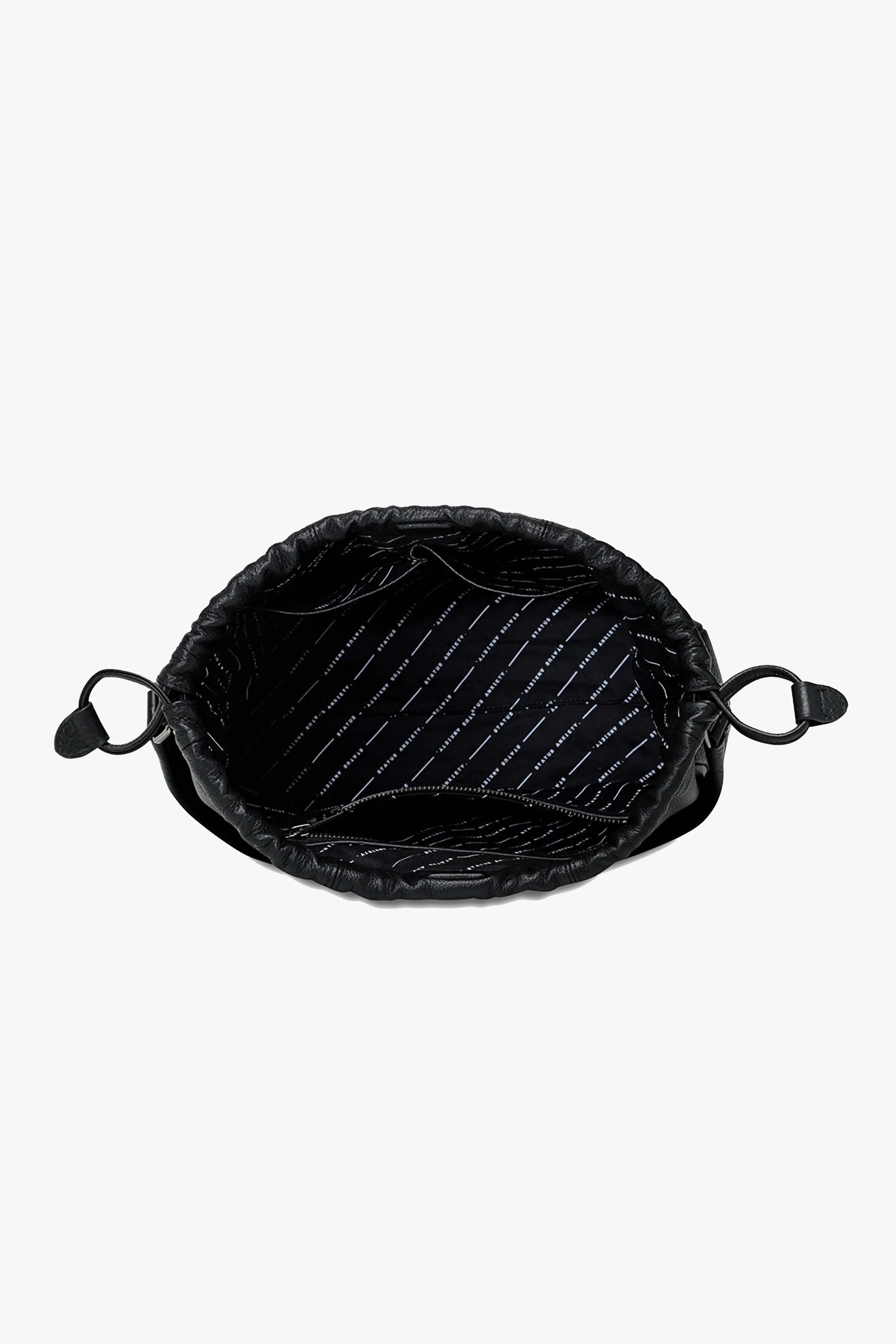 Point Of No Return Black Drawstring Shoulder Bag - Image 5