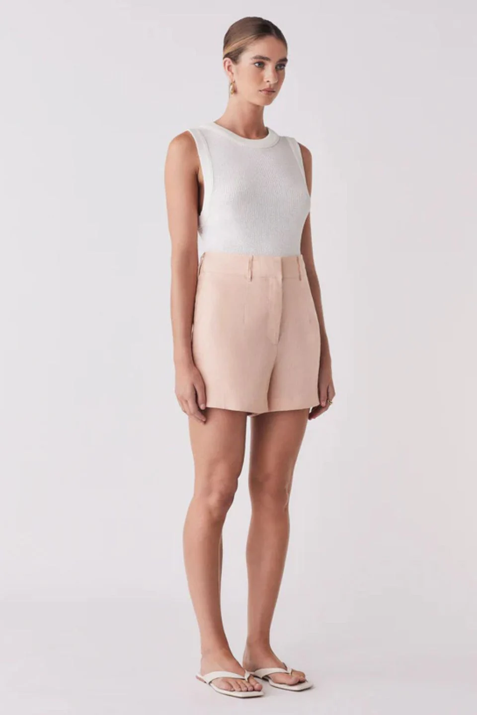 Portsea Peach Linen Short - Image 2