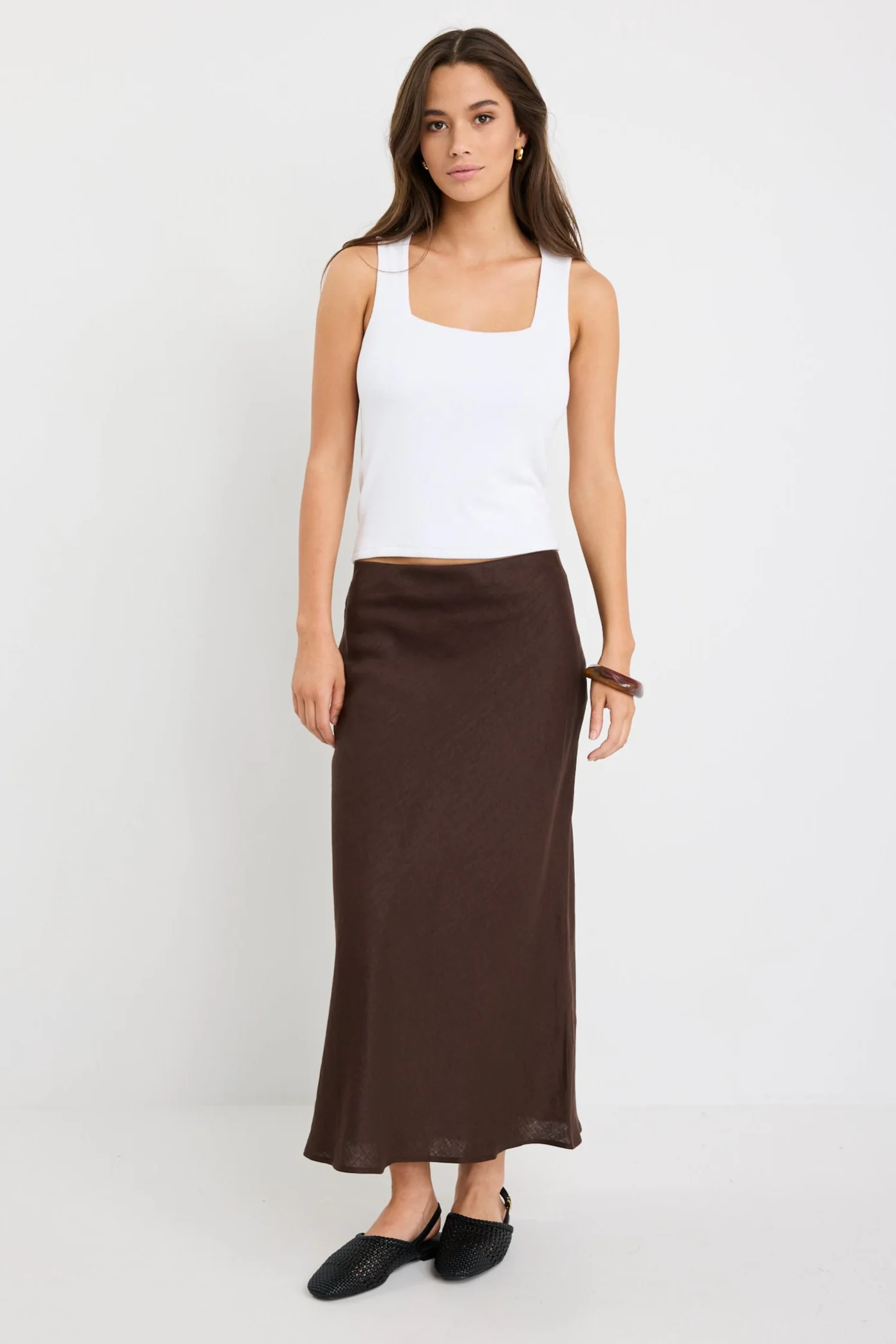 Positive Ivory Rib Square Neck Tank - Image 3