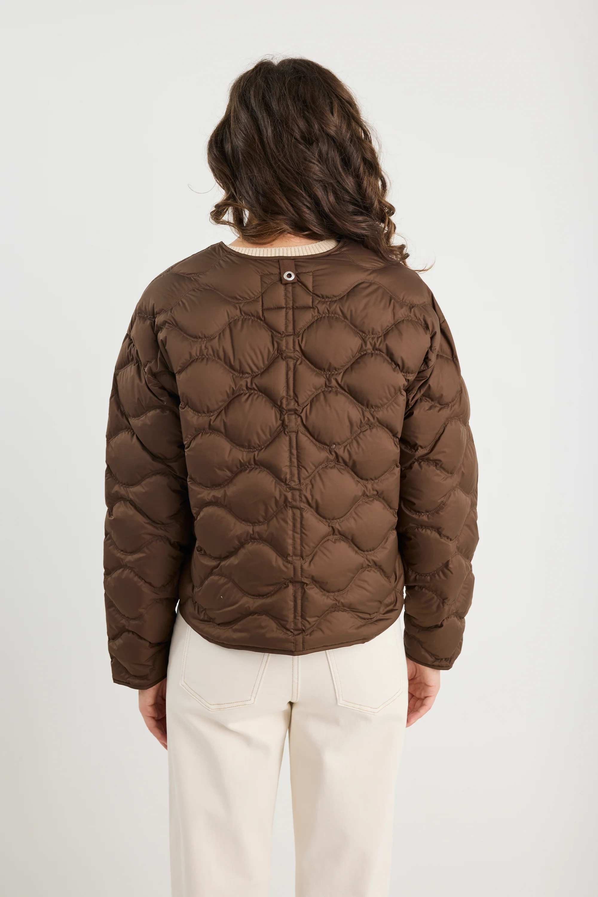 Premium Chocolate Down Filled Quilted Puffer Jacket - Image 5
