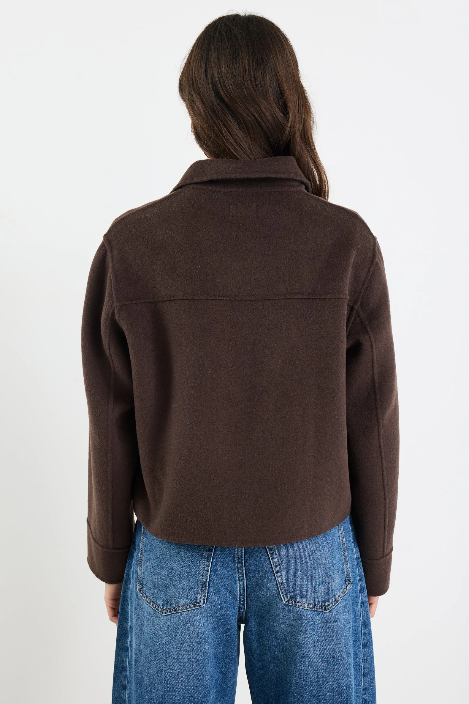 Ranger Chocolate Marle Wool Blend Soft Jacket - Image 5