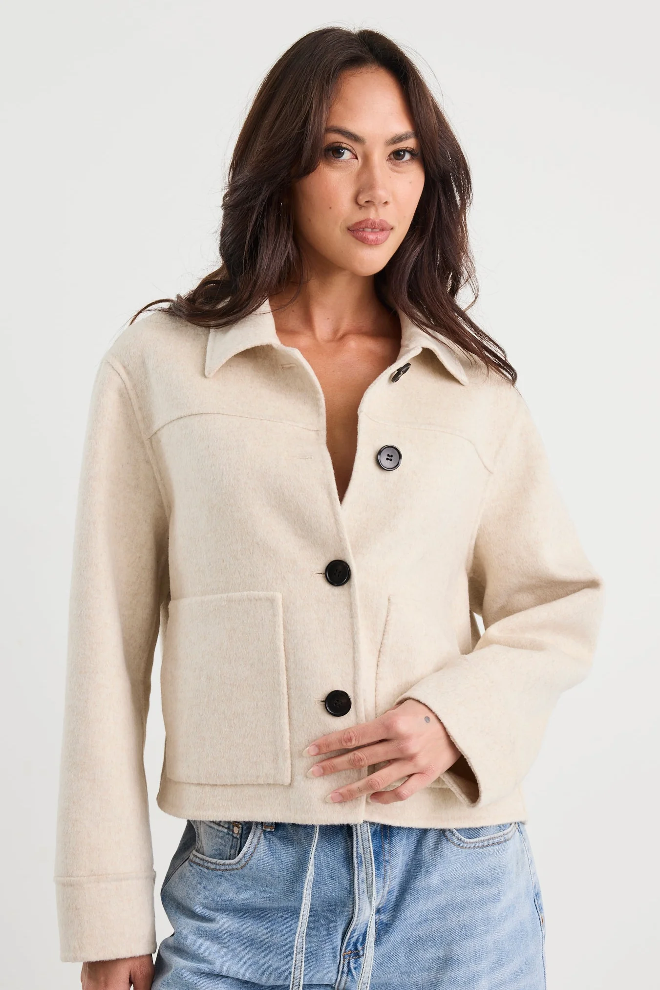 Ranger Oat Marle Wool Blend Soft Jacket