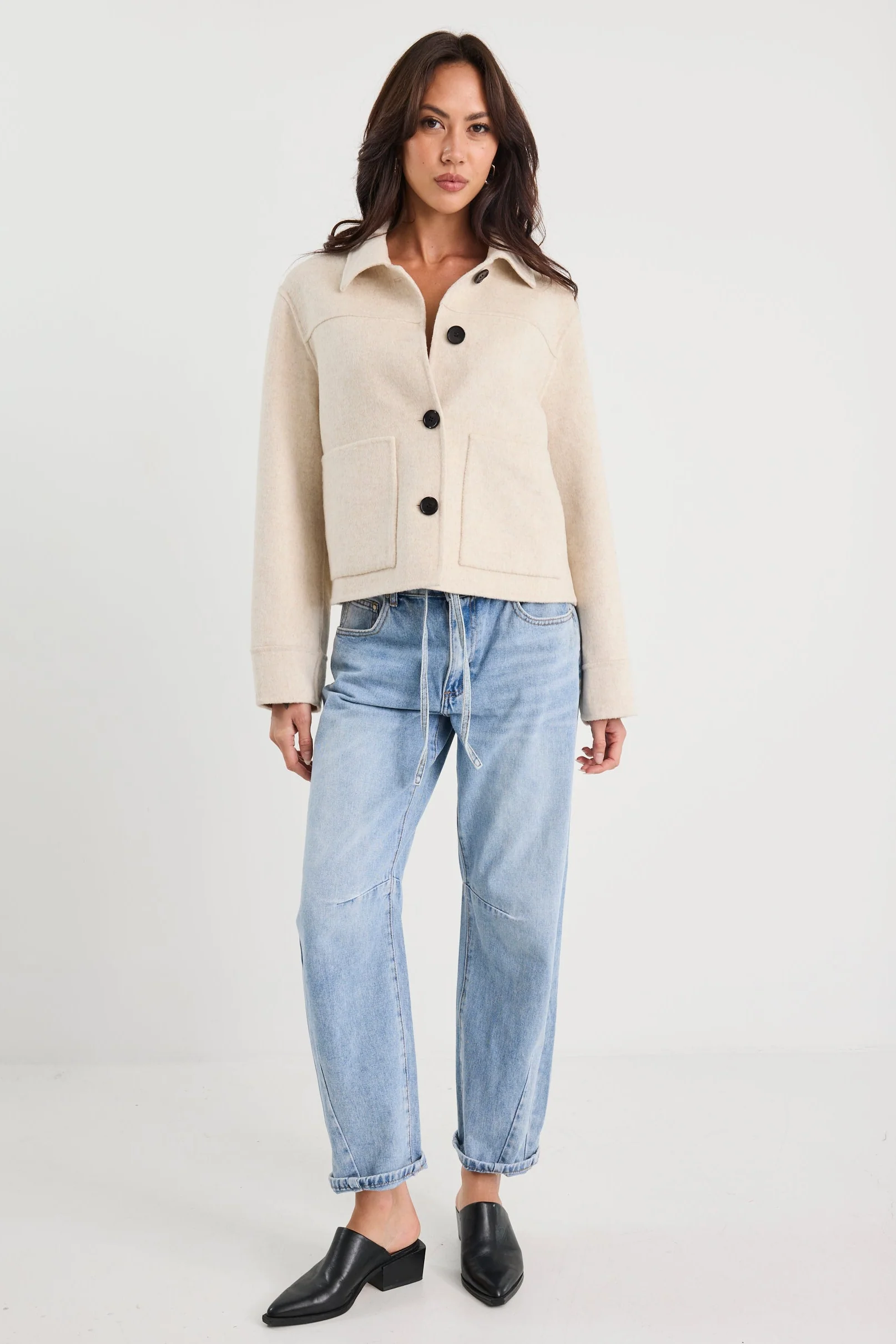 Ranger Oat Marle Wool Blend Soft Jacket - Image 2