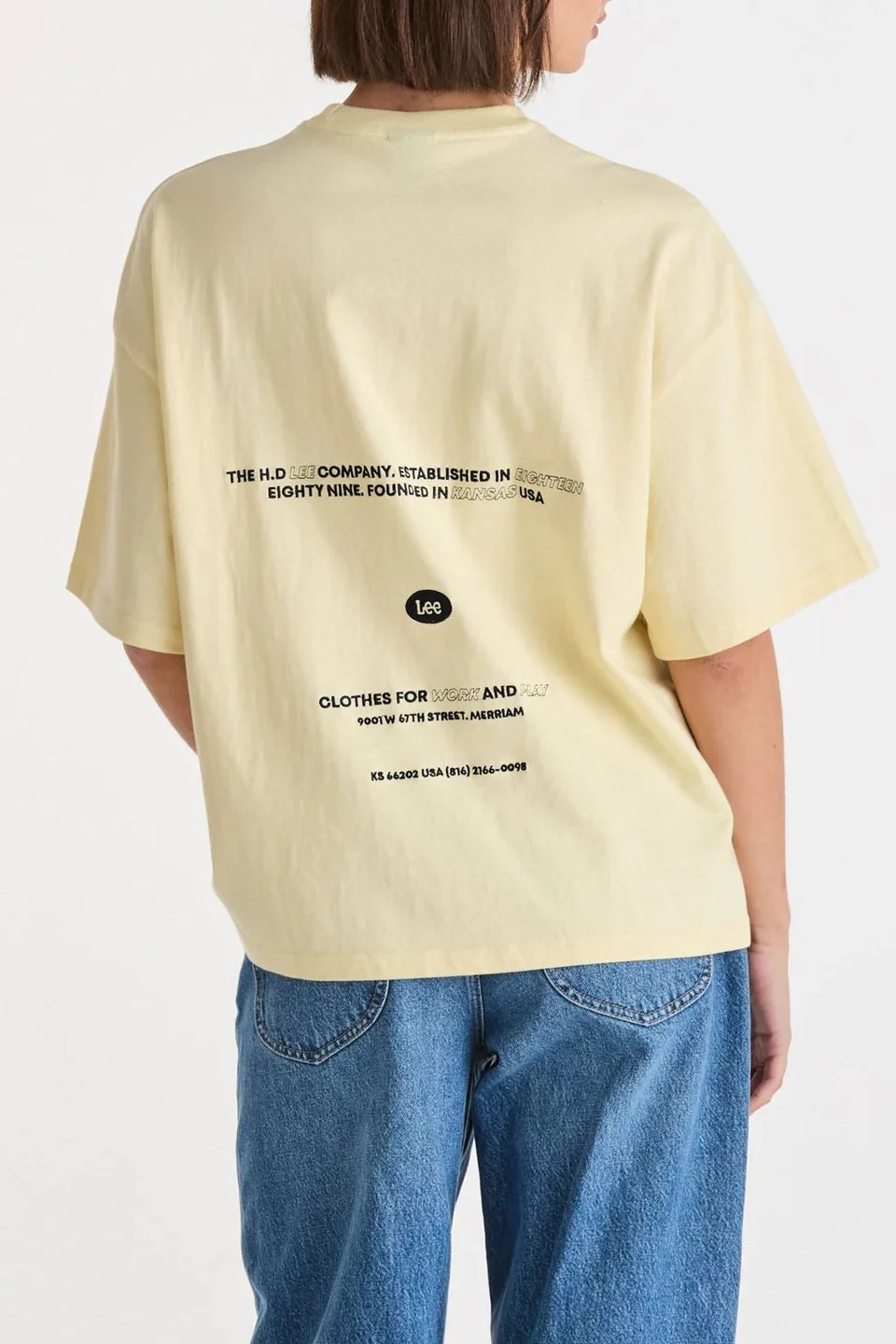 Redefined Lemon Sprit Recycled Cotton Boxy Tee - Image 2