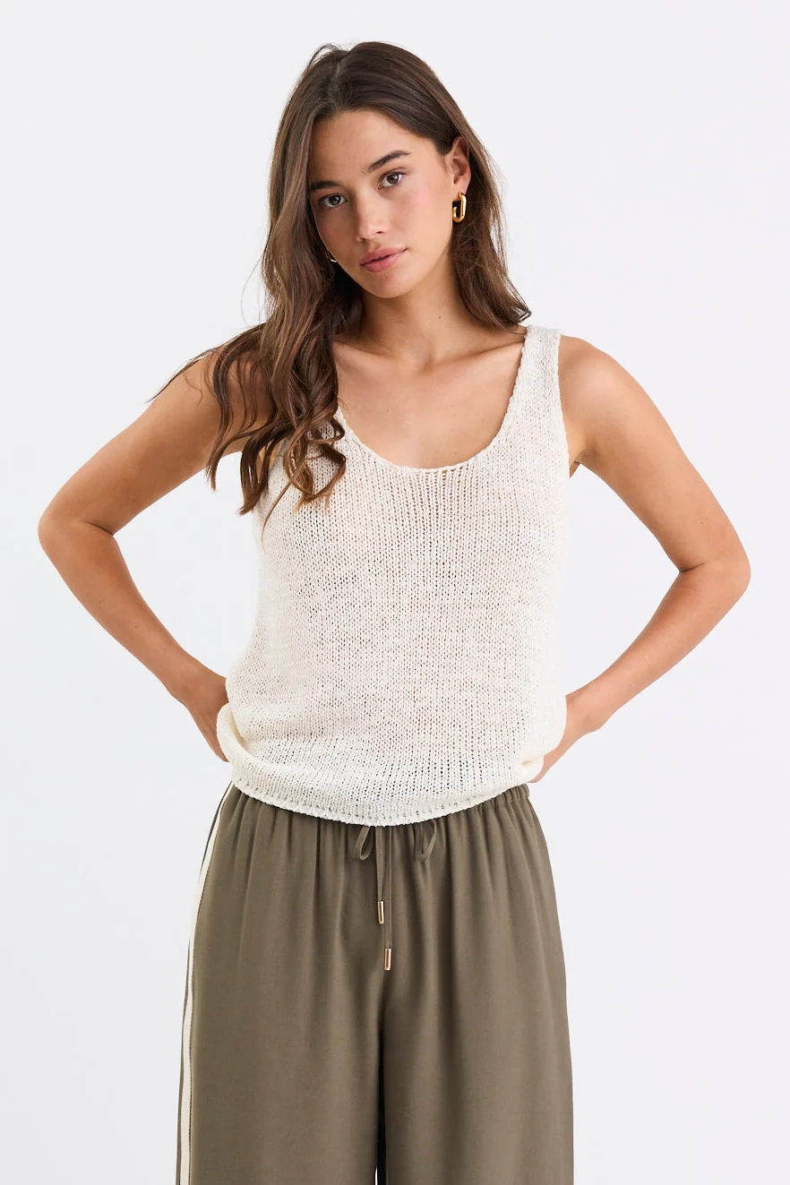 Reef Ivory Relaxed Knit Tank Top - Image 2
