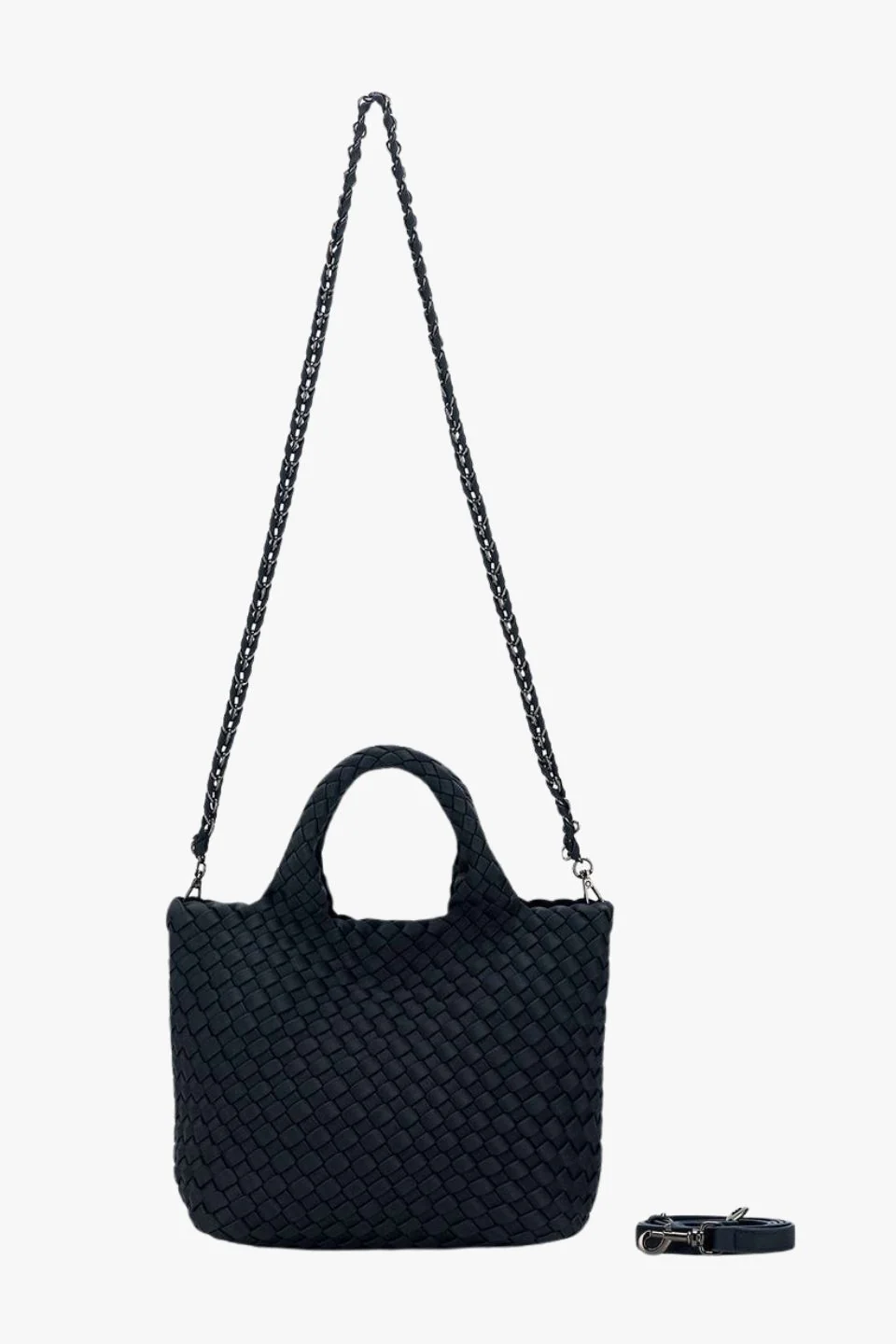 Reeva Black Woven Mini Bag - Image 5