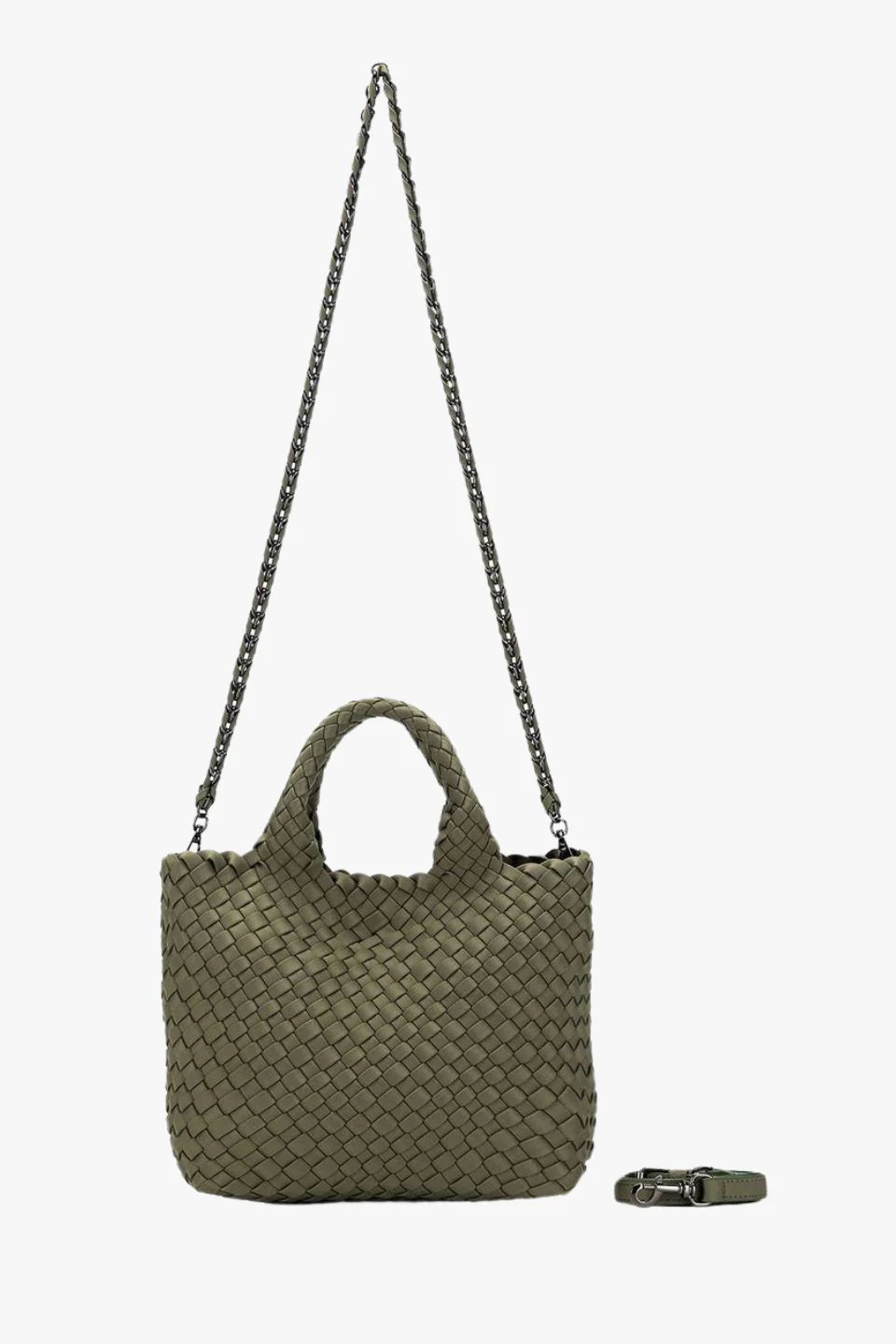 Reeva Light Olive Woven Mini Bag - Image 4
