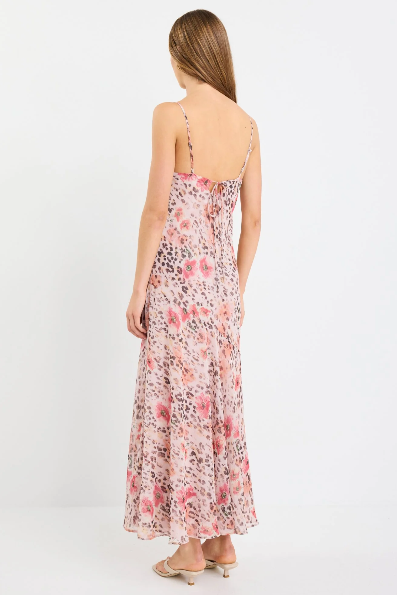 Reign Floral Animal Georgette Strappy Maxi Dress - Image 6