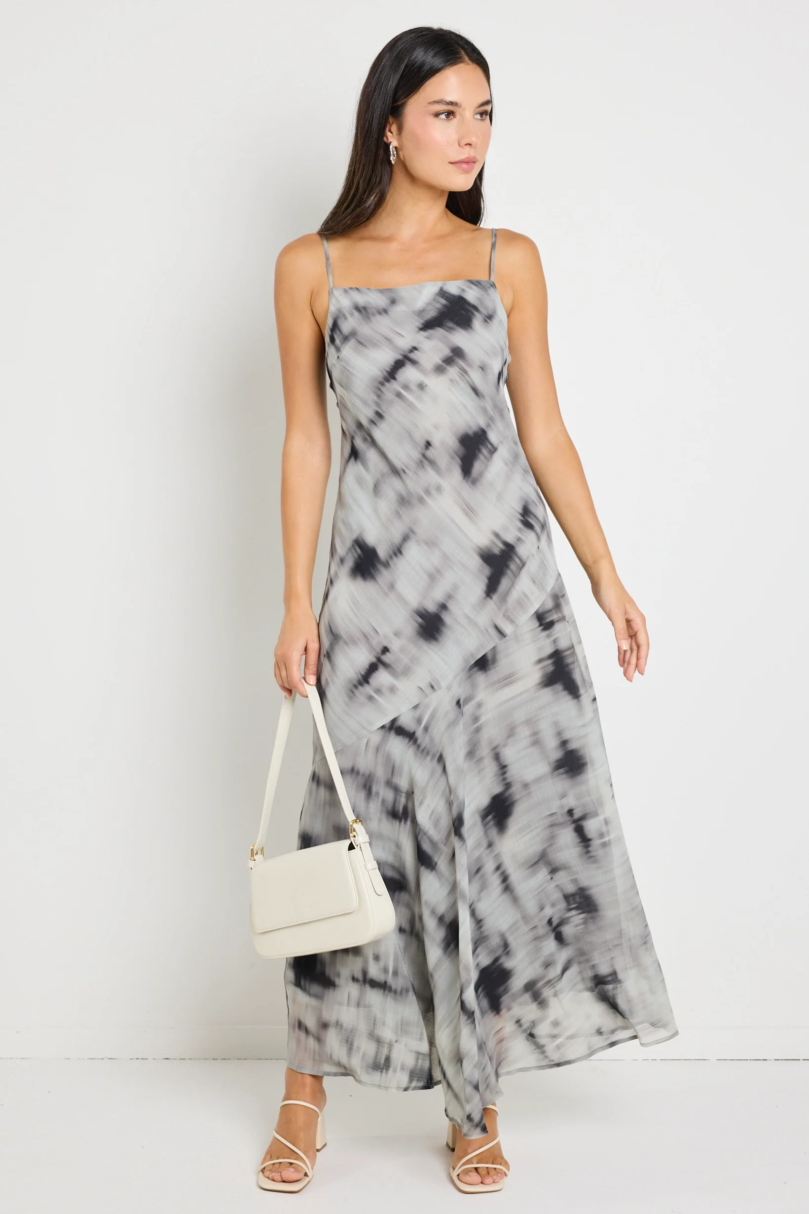 Reign Charcoal Strappy Maxi Slip Dress - Image 2