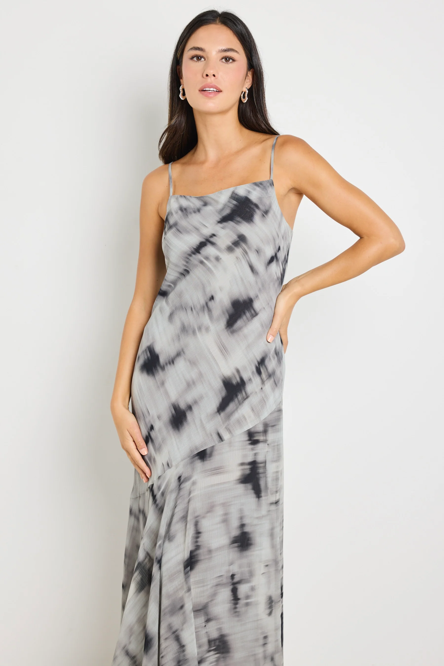 Reign Charcoal Strappy Maxi Slip Dress - Image 4