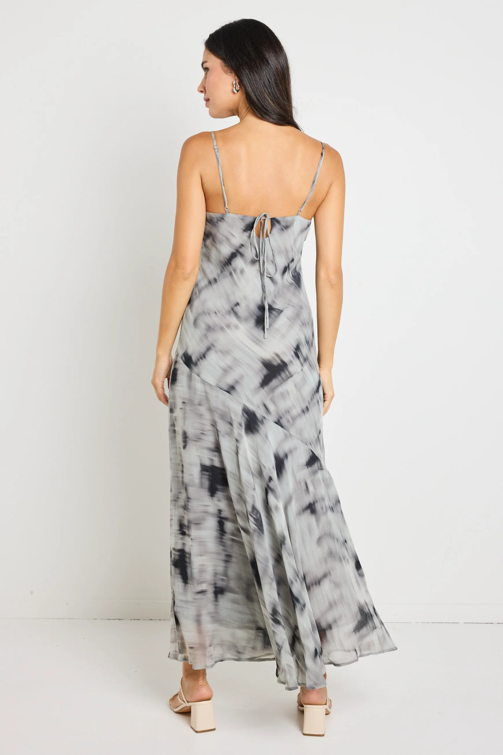 Reign Charcoal Strappy Maxi Slip Dress - Image 7