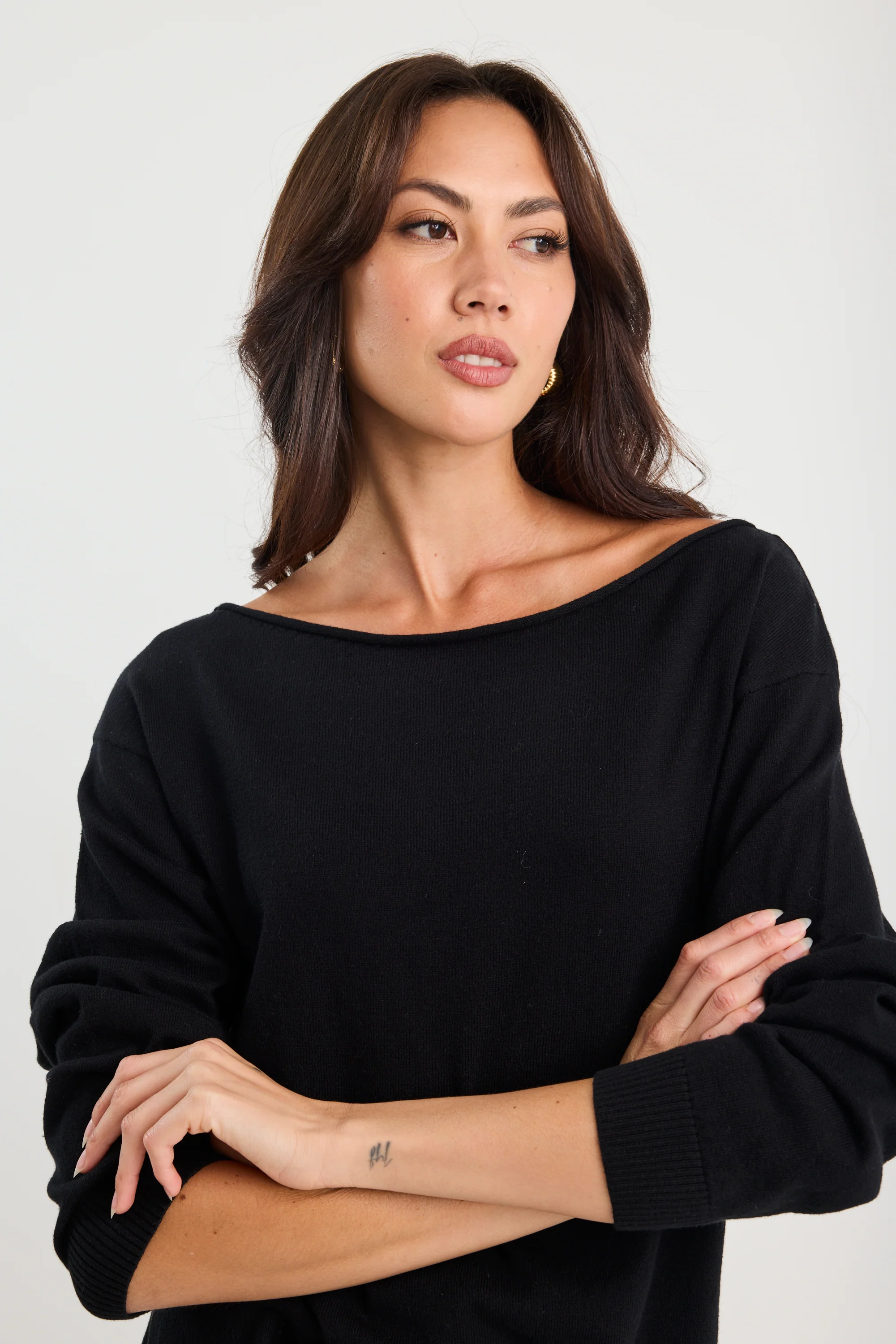 Reverb Black Off Shoulder Jumper - Image 3