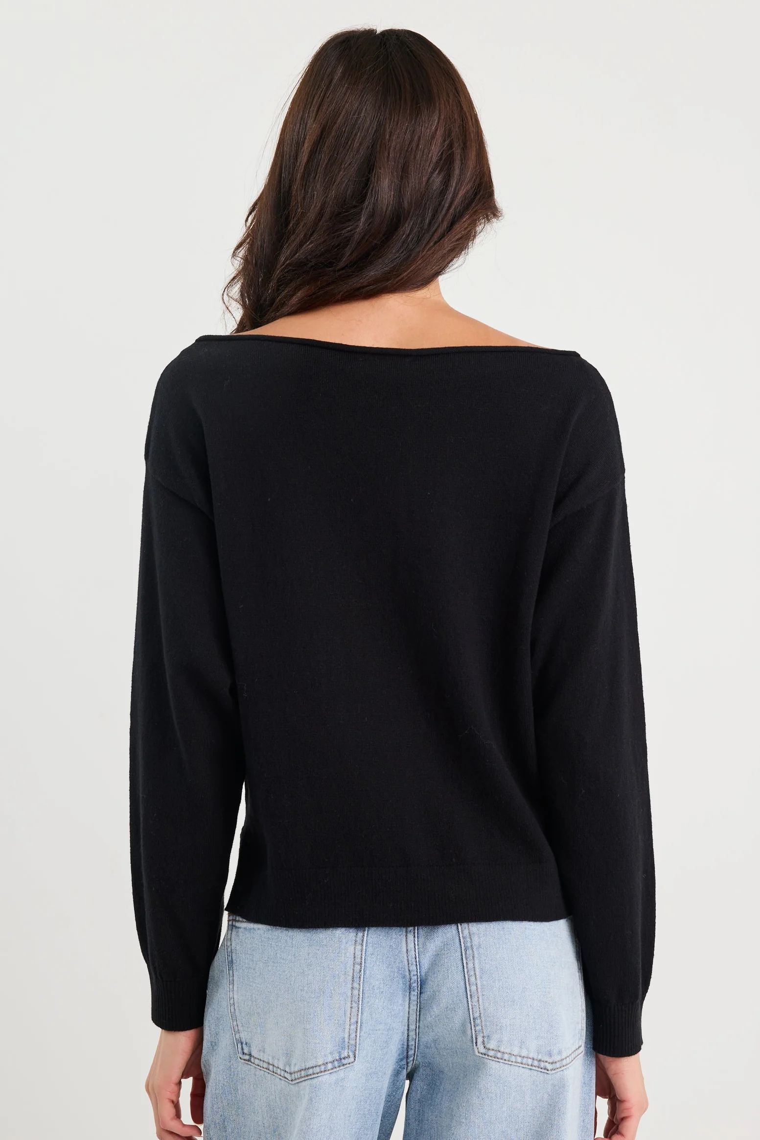 Reverb Black Off Shoulder Jumper - Image 4