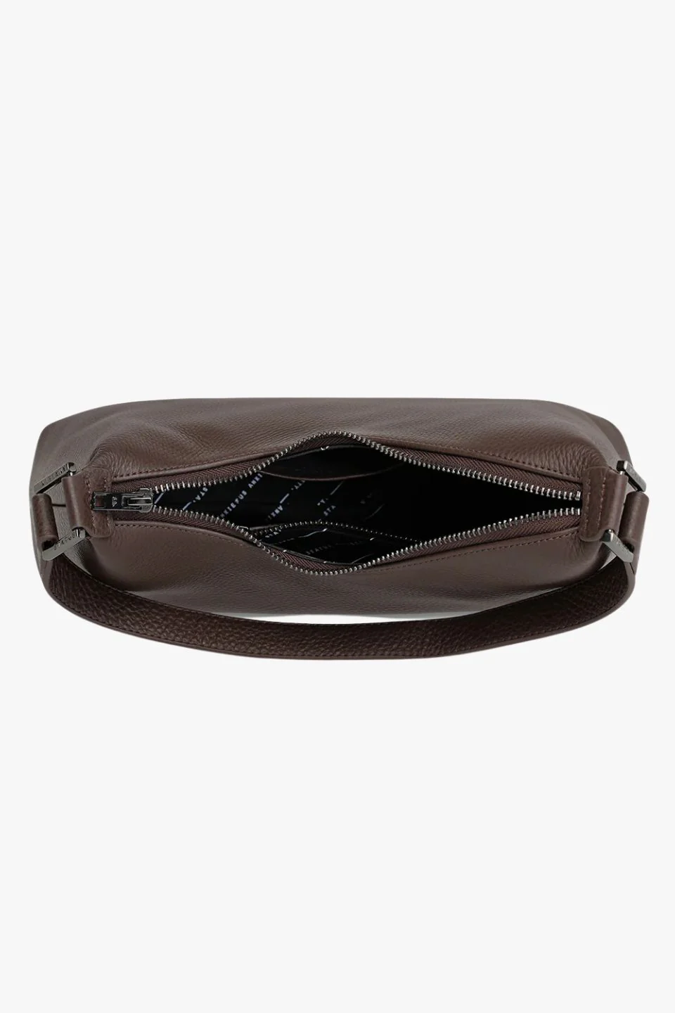 Reverie Cocoa Asymmetric Leather Shoulder Bag - Image 5