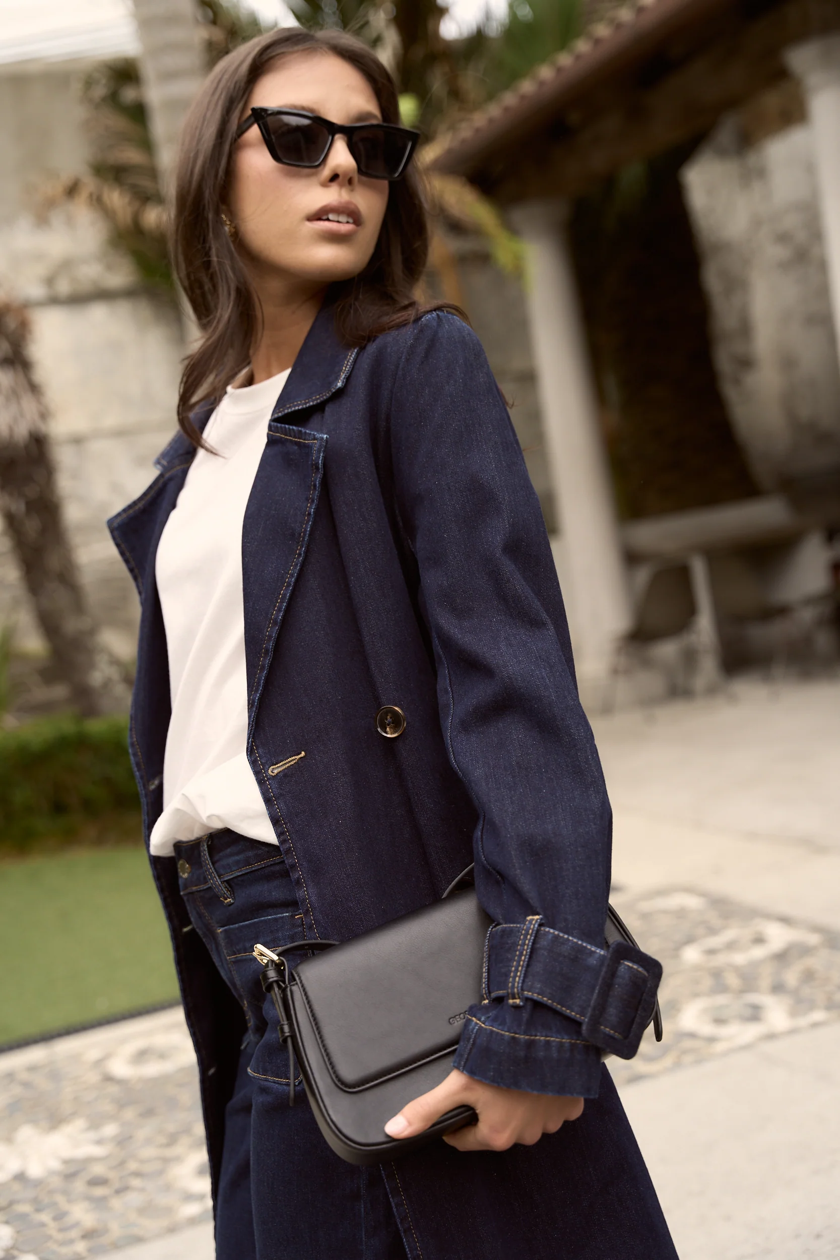 Rodeo Indigo Denim Trench Coat - Image 9