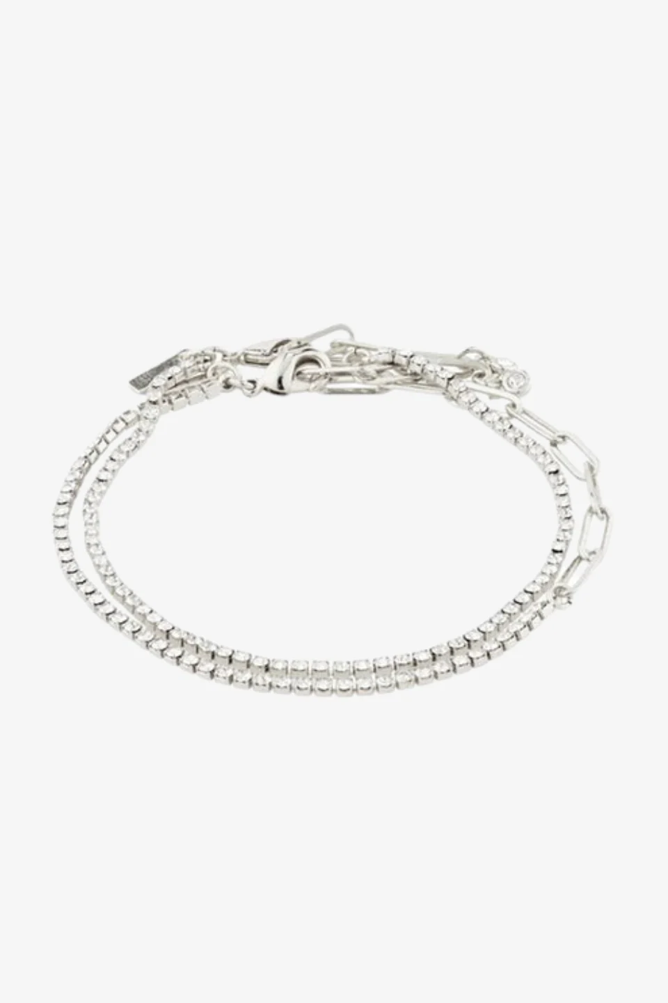 Rowan Crystal Silver Plated EOL 2 in 1 Bracelet
