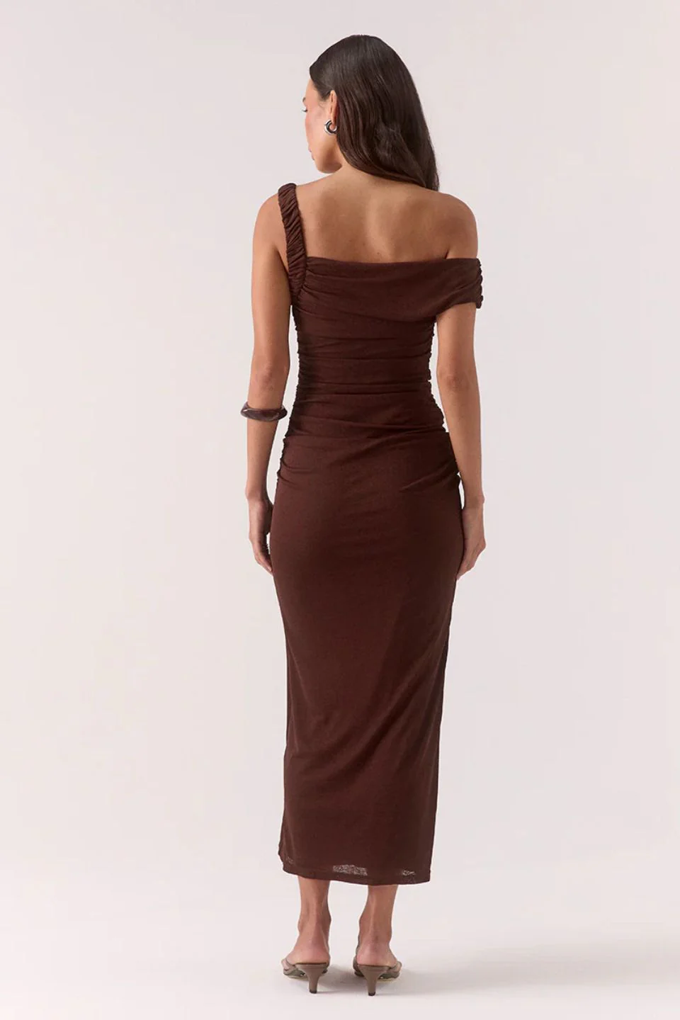 Rua Ganache Asymmetric Off Shoulder Maxi Dress - Image 4