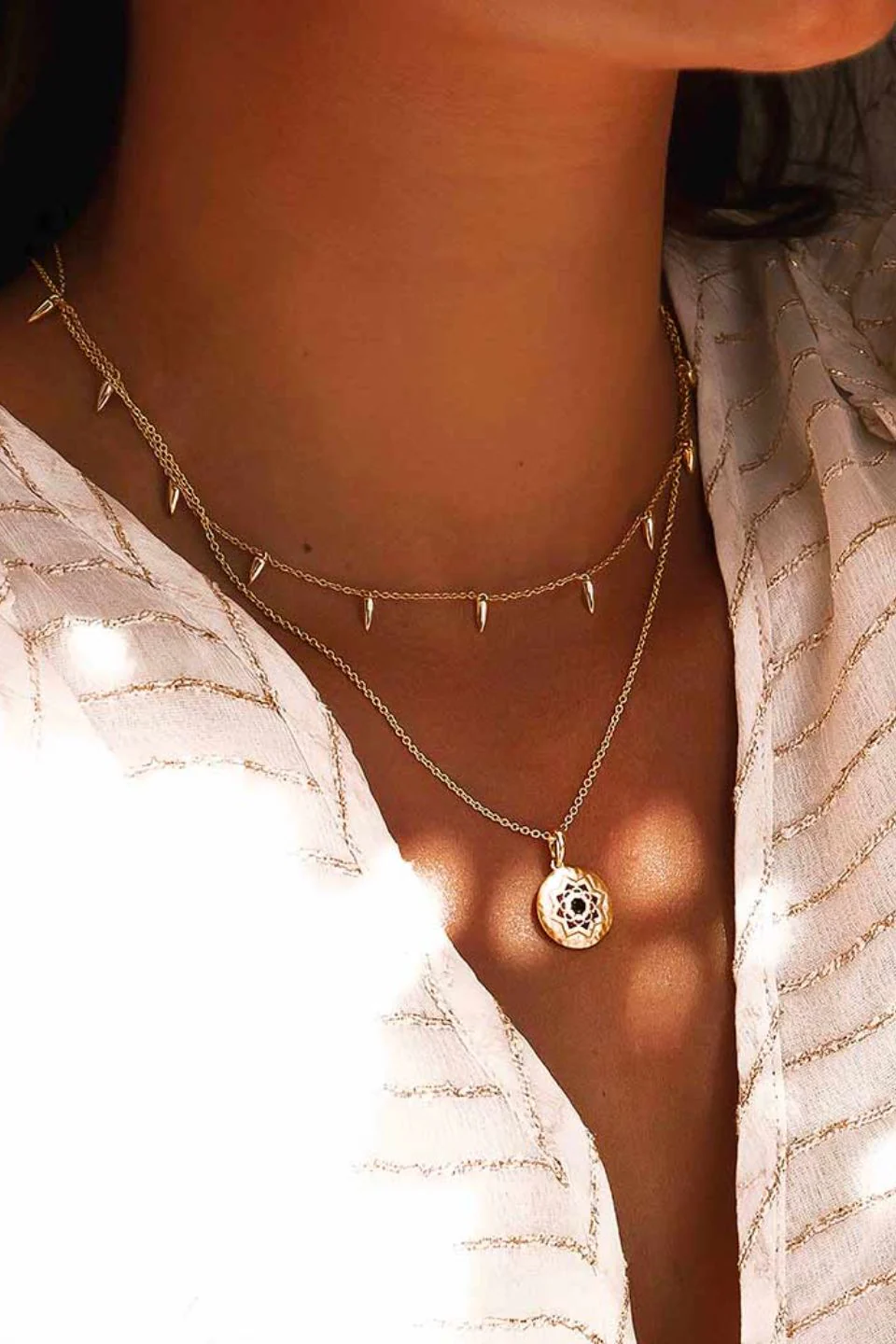 Dagger 18k Gold Plated Choker EOL Necklace - Image 2