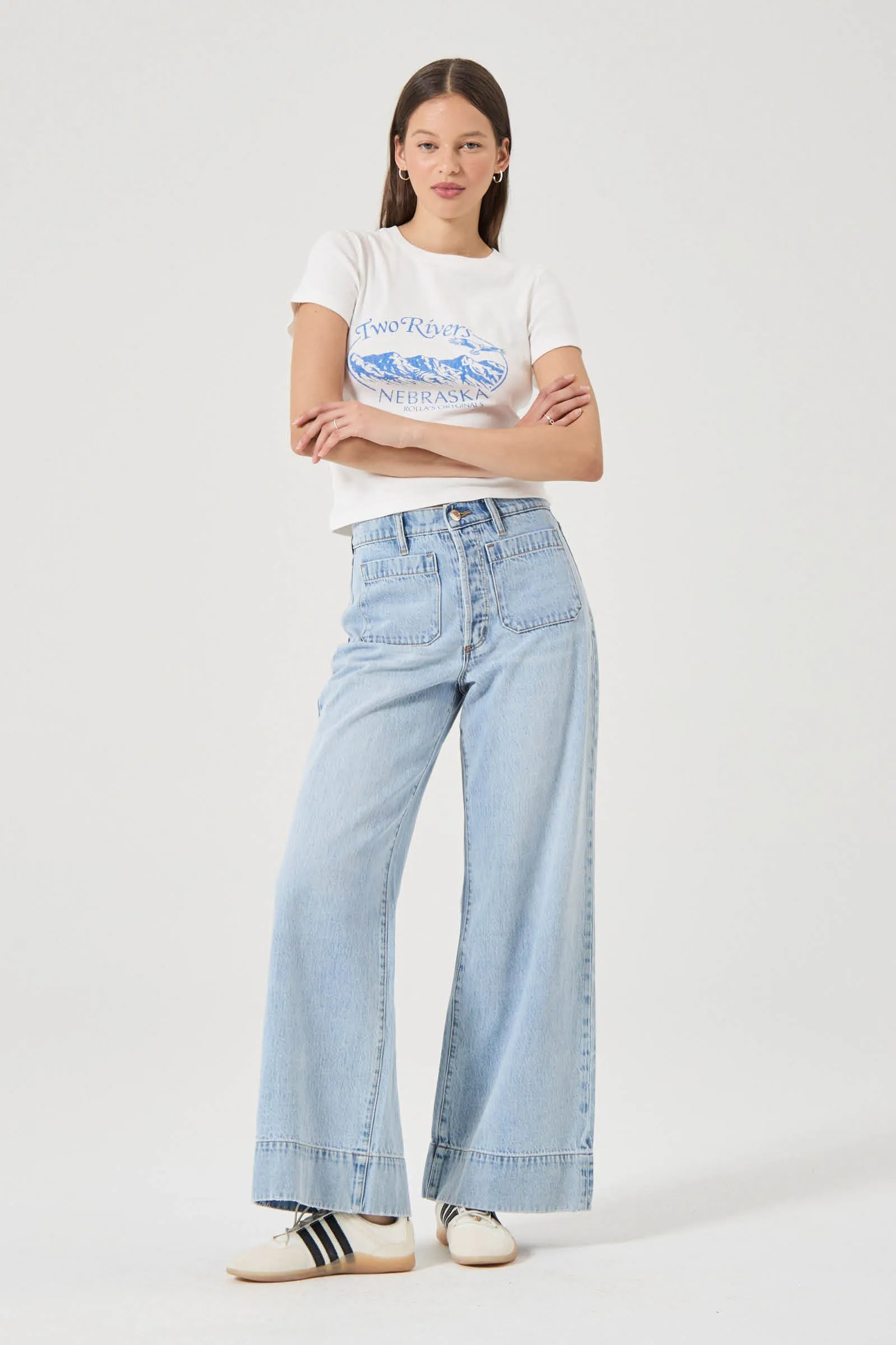 Sailor Relaxed Breezy Blue Wide Long Jean - Image 2