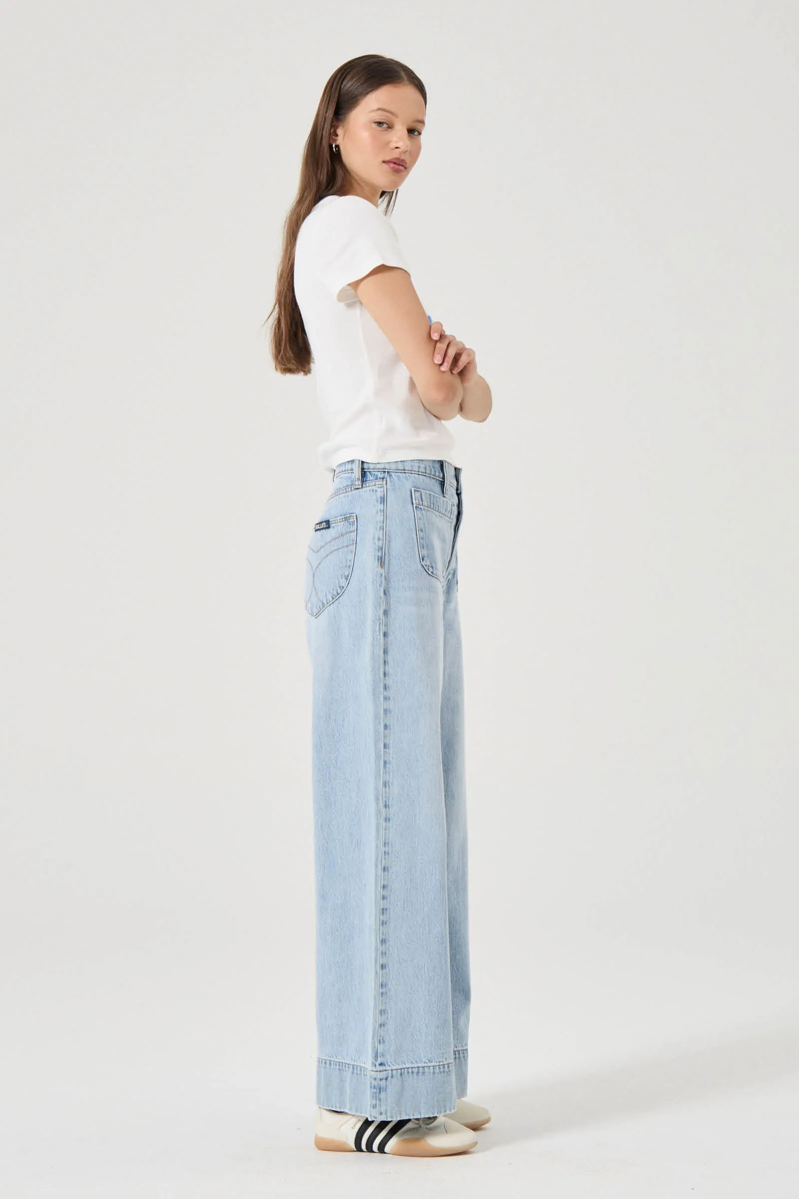 Sailor Relaxed Breezy Blue Wide Long Jean - Image 3