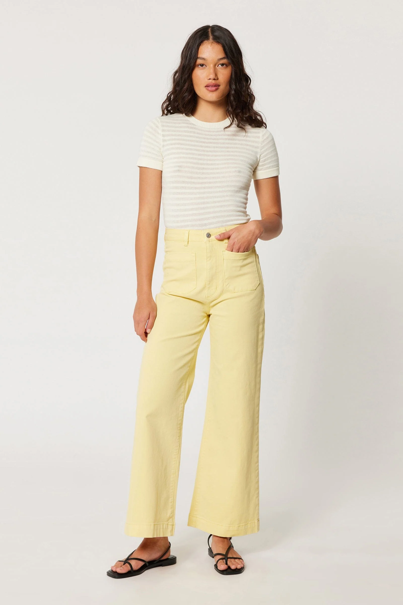Sailor Limoncello Front Pocket Long Denim Jean