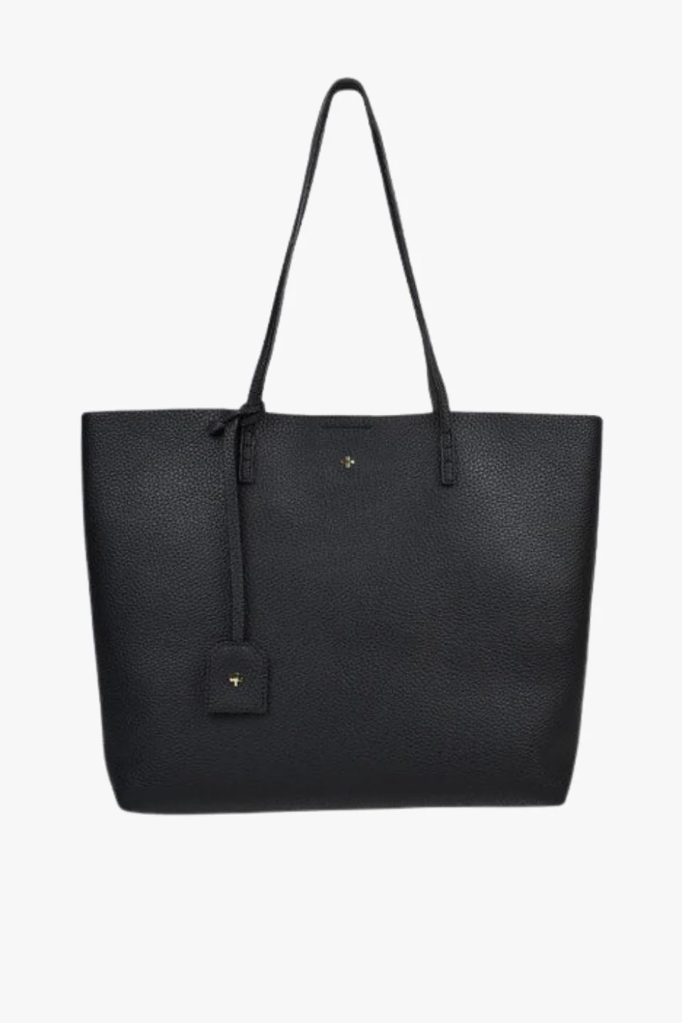 Saint Black Pebble Vegan Leather Tote Bag
