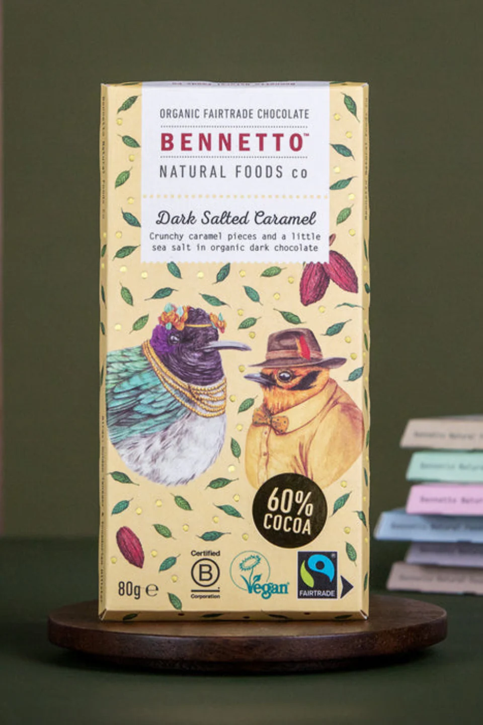 Salted Caramel 80g Buttercup Dark Fairtrade Chocolate - Image 3