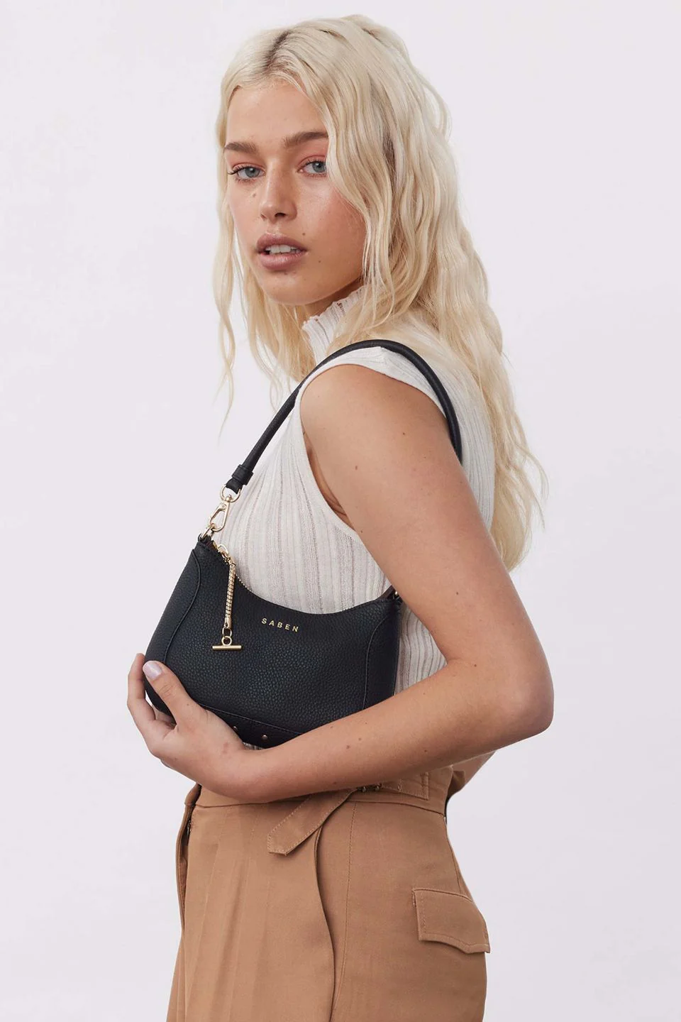 Sammie Black Mini Leather Shoulder Bag - Image 2