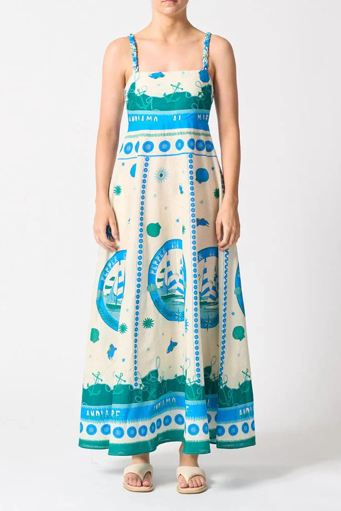 Sardinia Blue Andiano Strappy Maxi Dress - Image 2