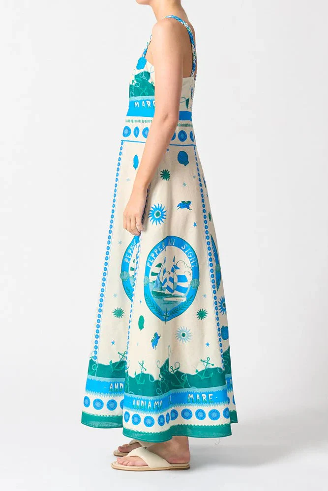Sardinia Blue Andiano Strappy Maxi Dress - Image 3