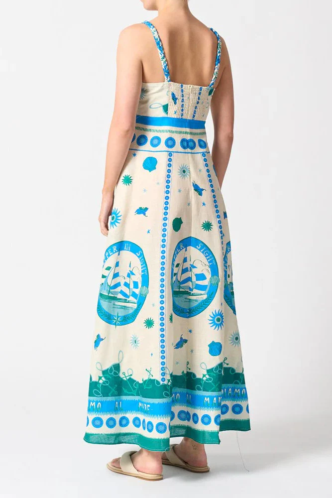 Sardinia Blue Andiano Strappy Maxi Dress - Image 4