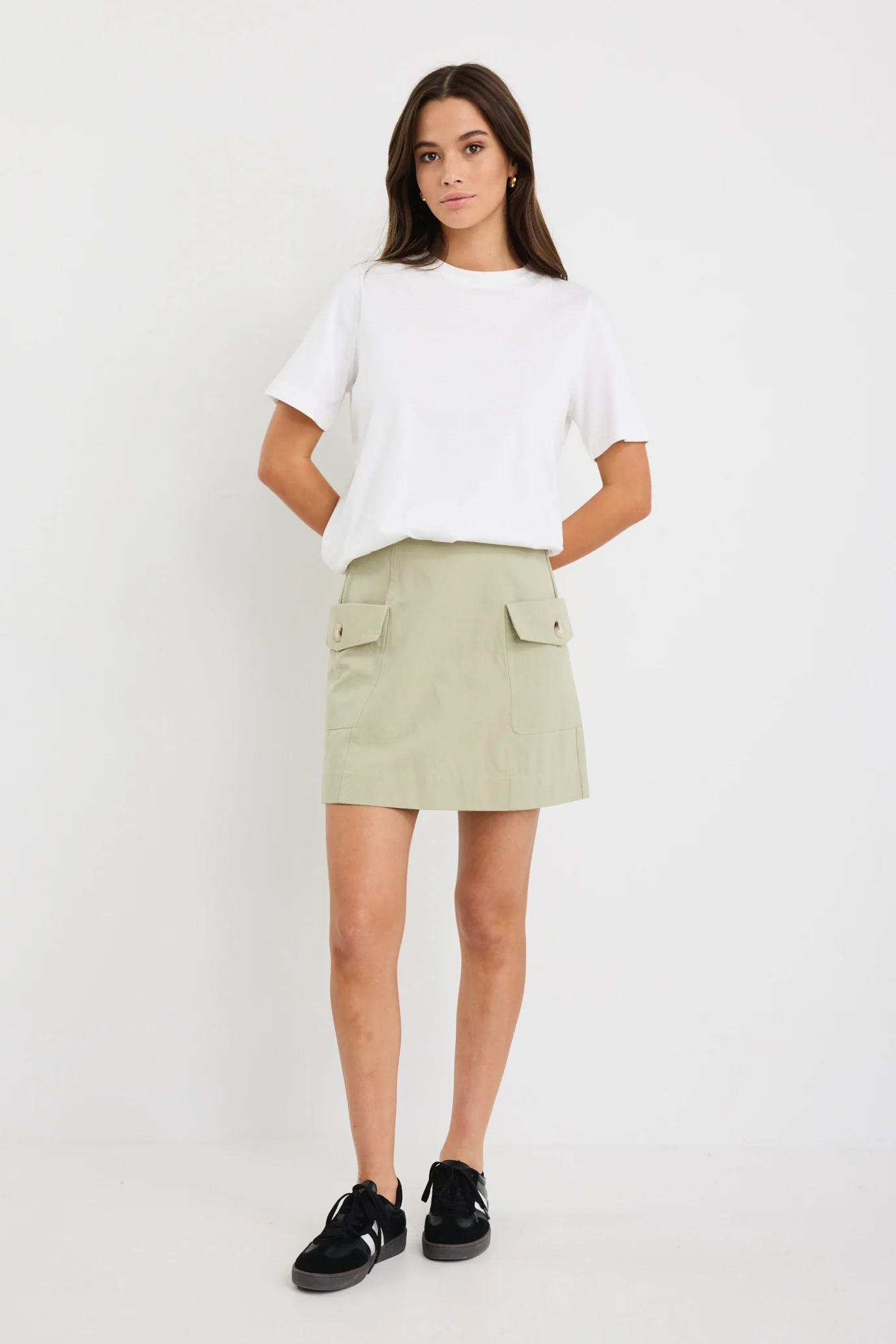 Savanna Sage Canvas Pocket Mini Skirt - Image 2
