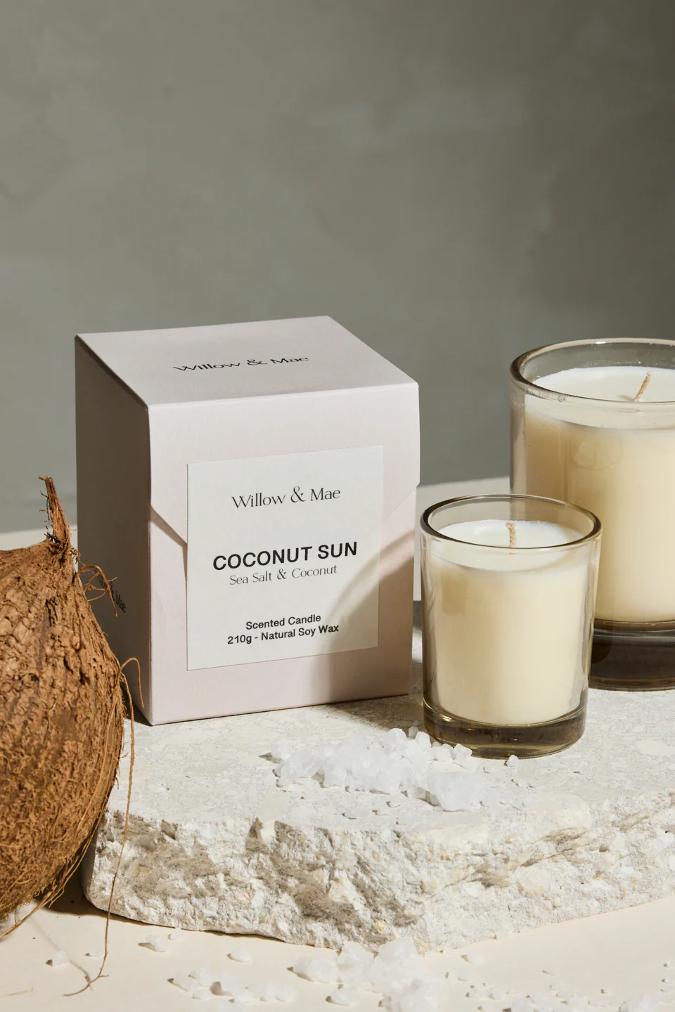 Coconut Sun Sea Salt + Coconut 60g Soy Candle - Image 3