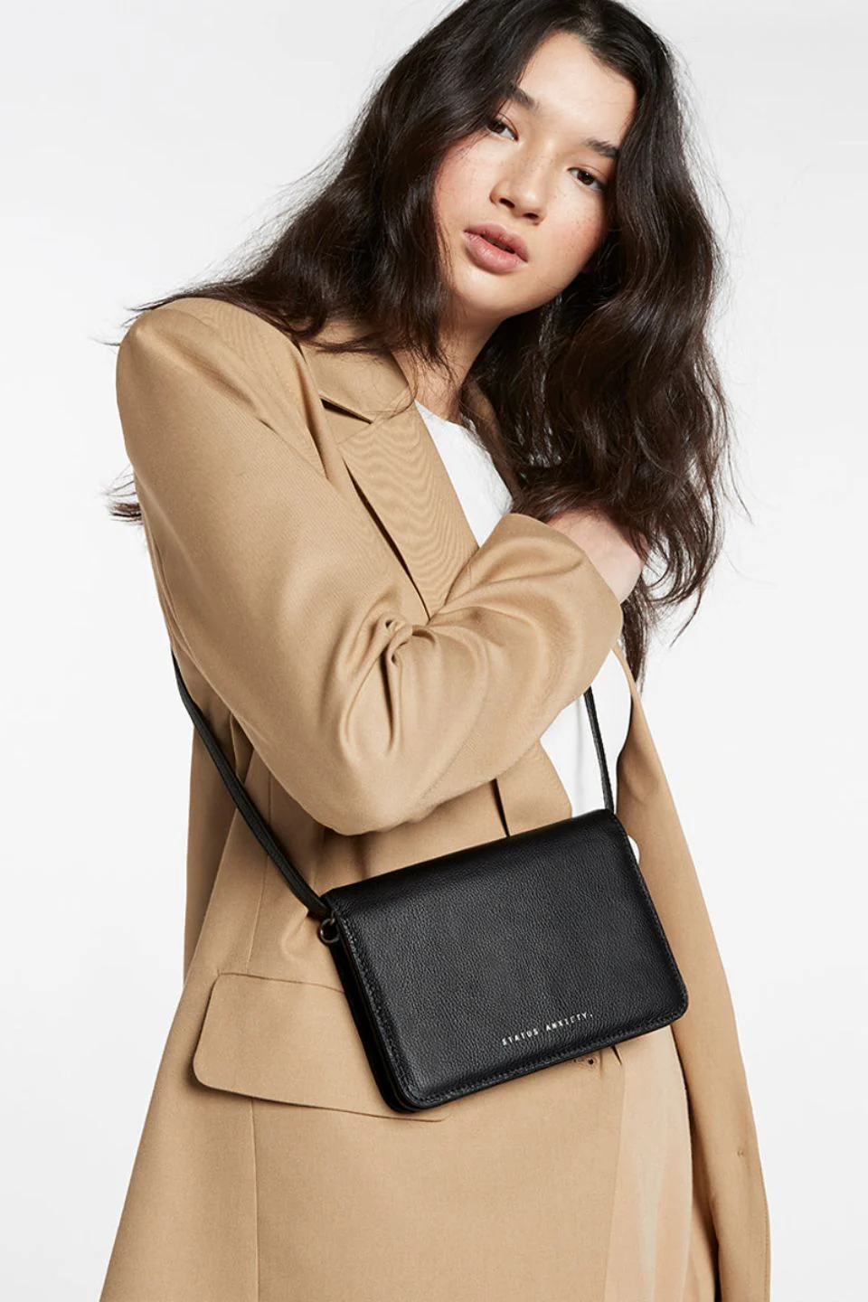 She Burns Black Leather Crossbody Bag - Image 3